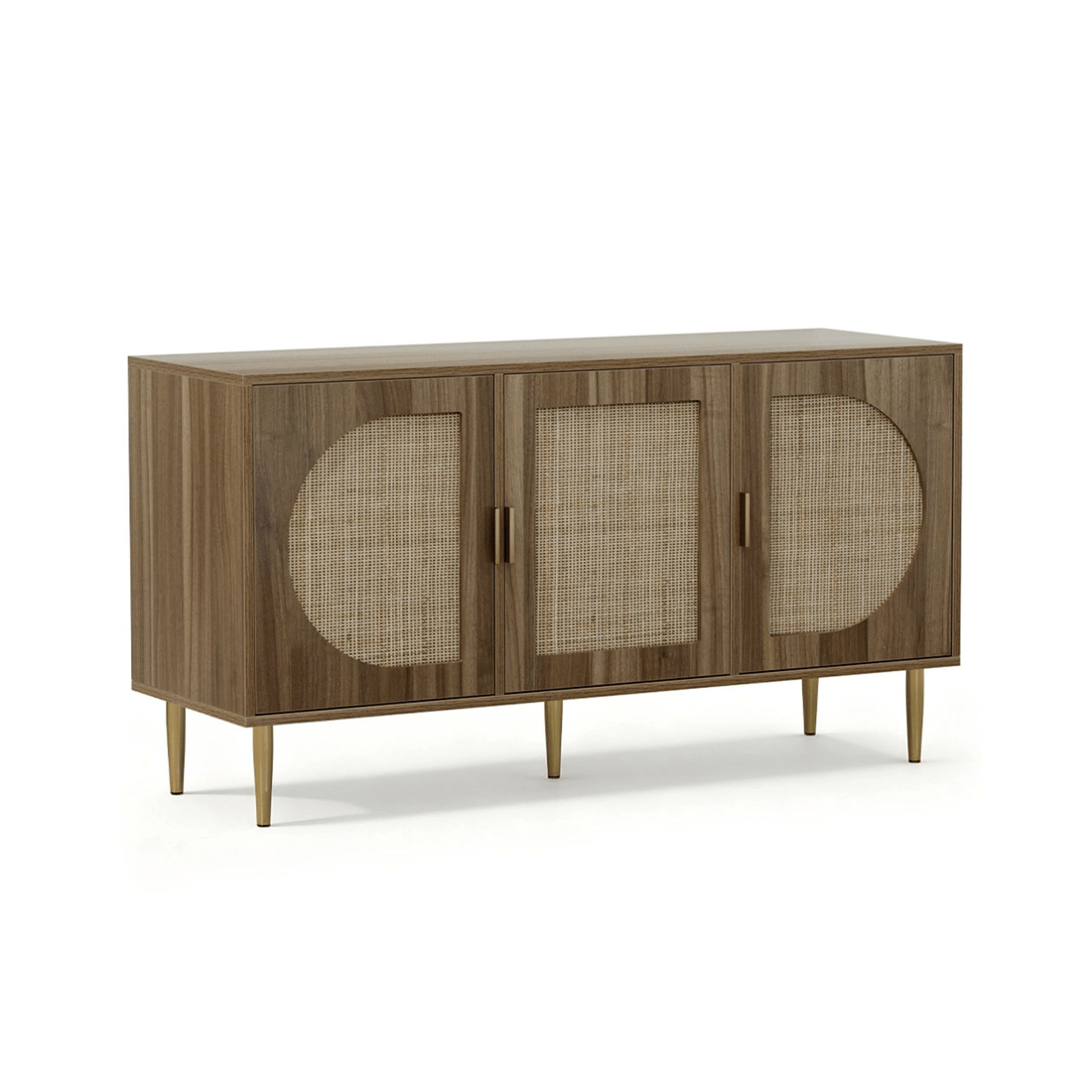 1 Artiss Buffet Sideboard 3 Doors - ANYA - Brown, 1 of 7