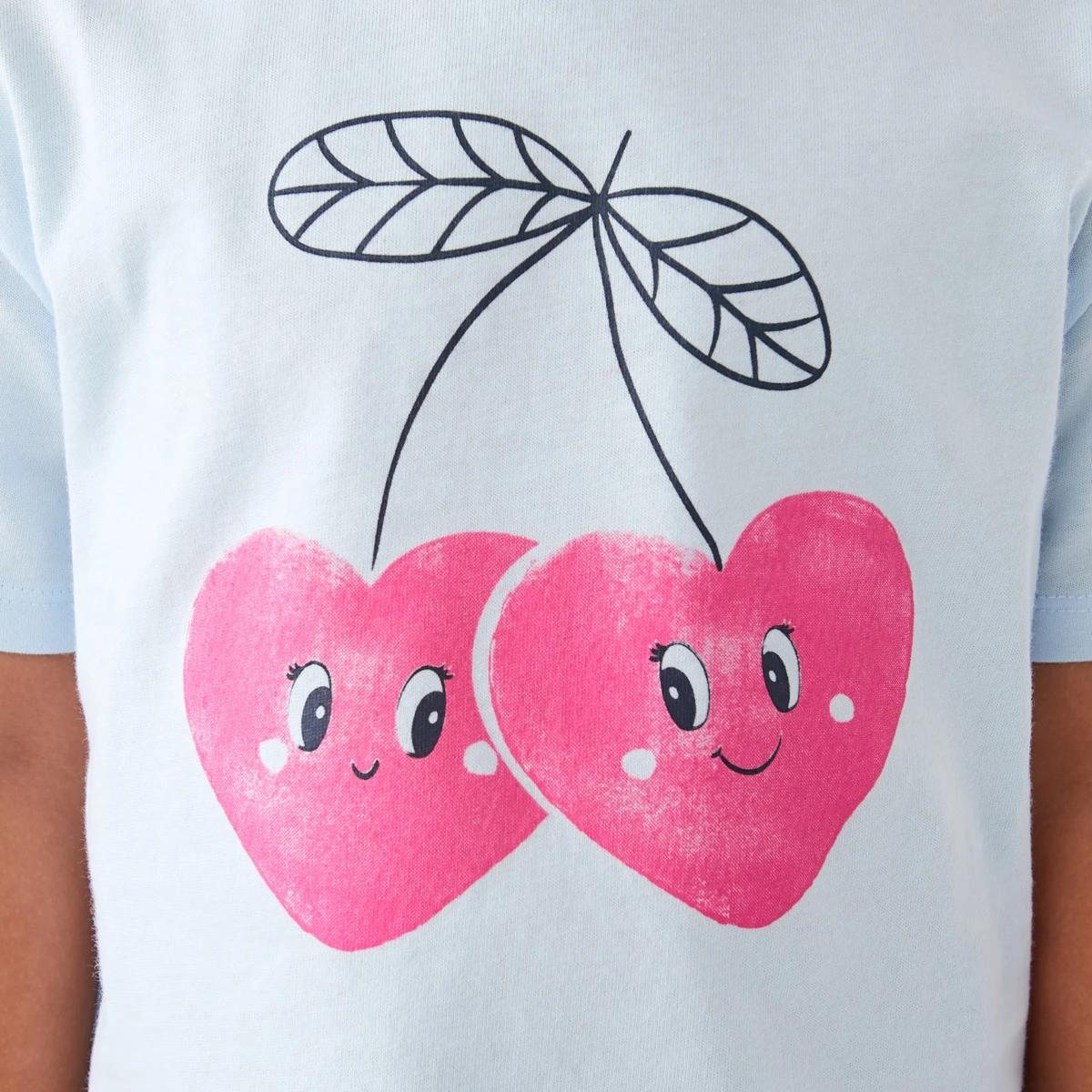 4 Short Sleeve Print T-shirt Blu Cherry, 4 of 8