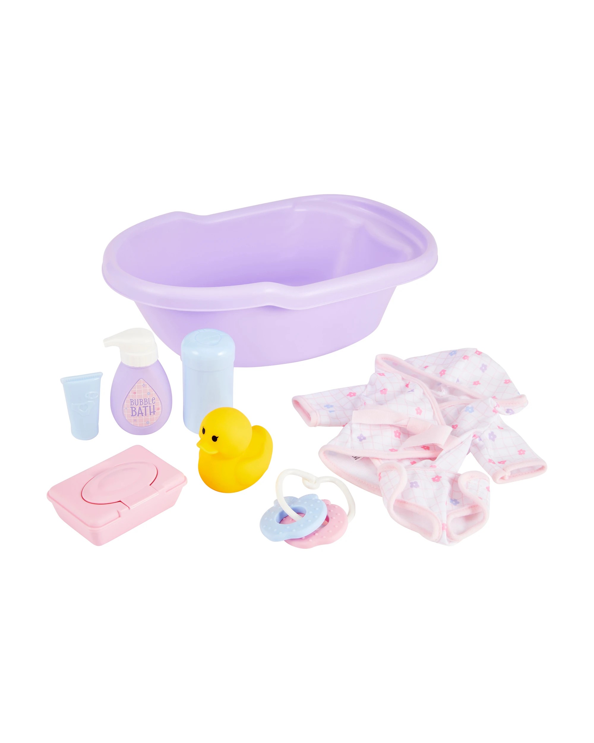 1 9 Piece Doll Bathtub Set, 1 of 8