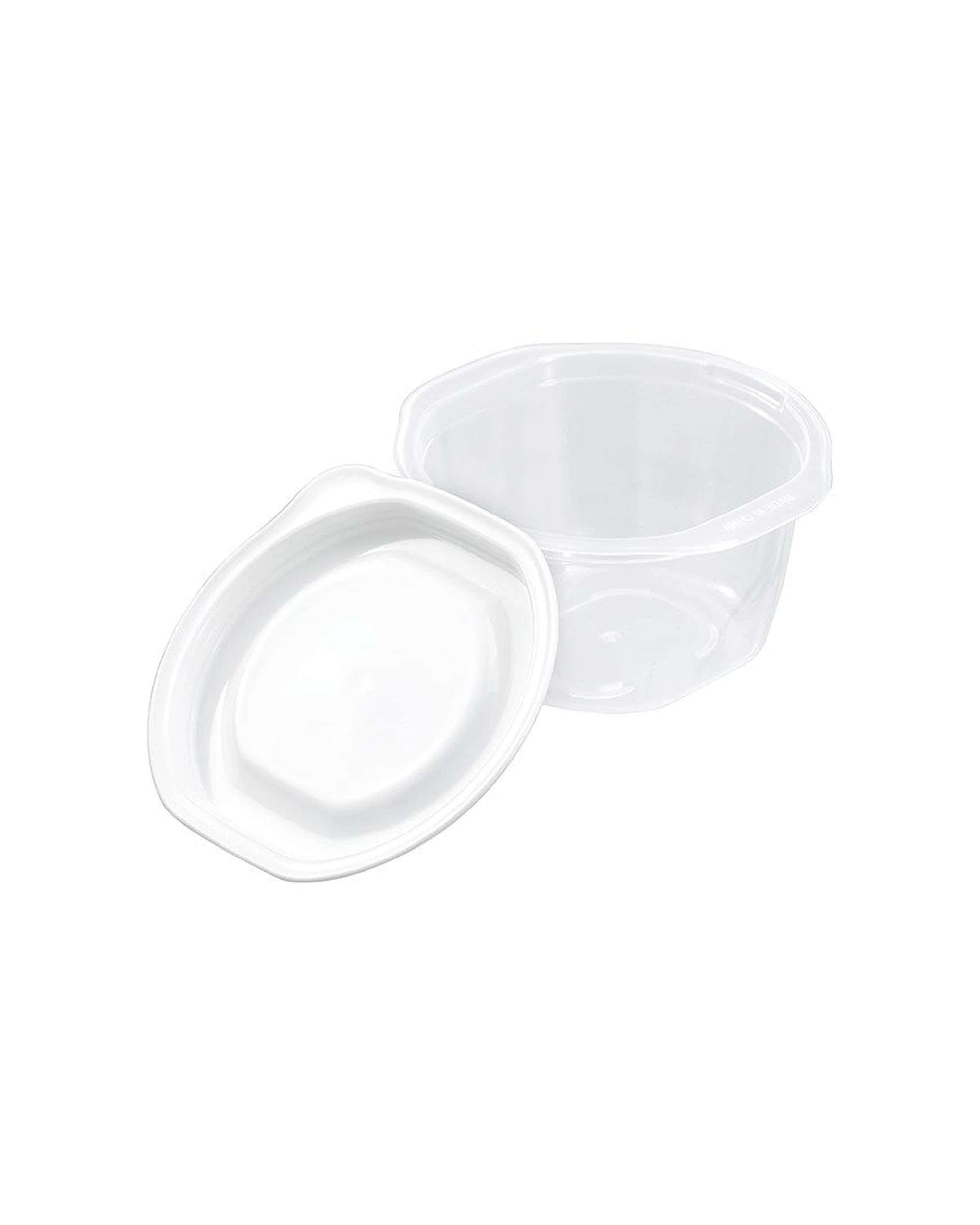 6 Lemon & Lime 12x 4PC Reusable Portable Round Lunch Snack Container 280ml Set - White, 6 of 6