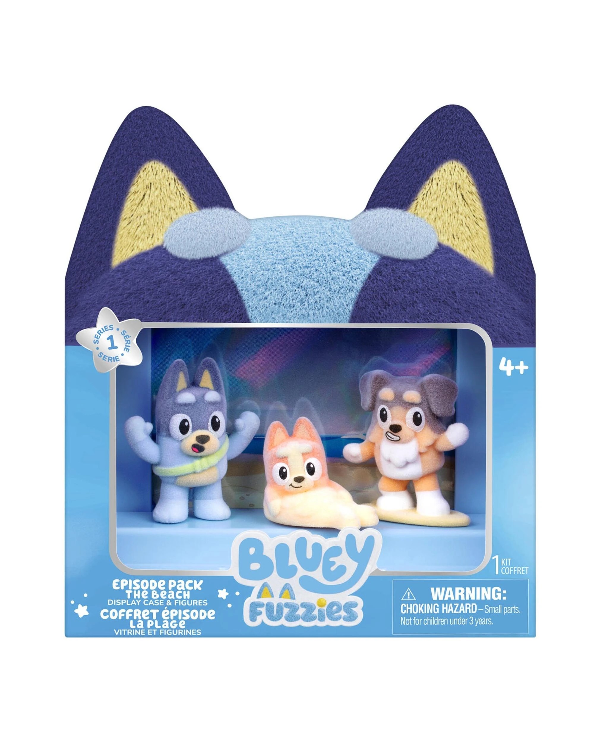 3 Bluey Fuzzies Series 1 The Beach Episode Pack, 3 of 7