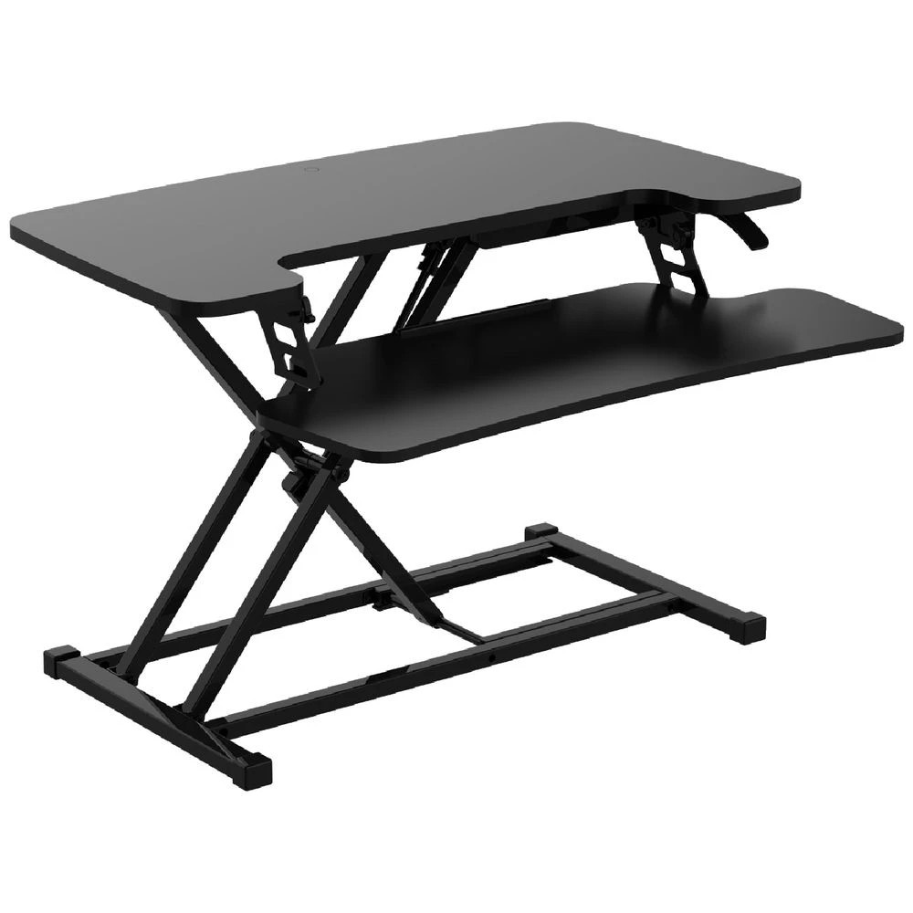 1 Brighton Sit Stand Ergonomic Desk Riser  Black Desks, Tables and Workstations, 1 of 9
