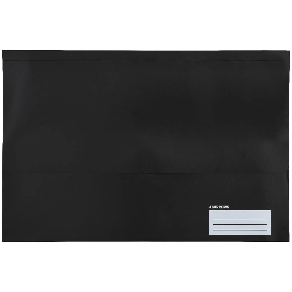 2 J.Burrows Foolscap Document Wallet Black, 2 of 3