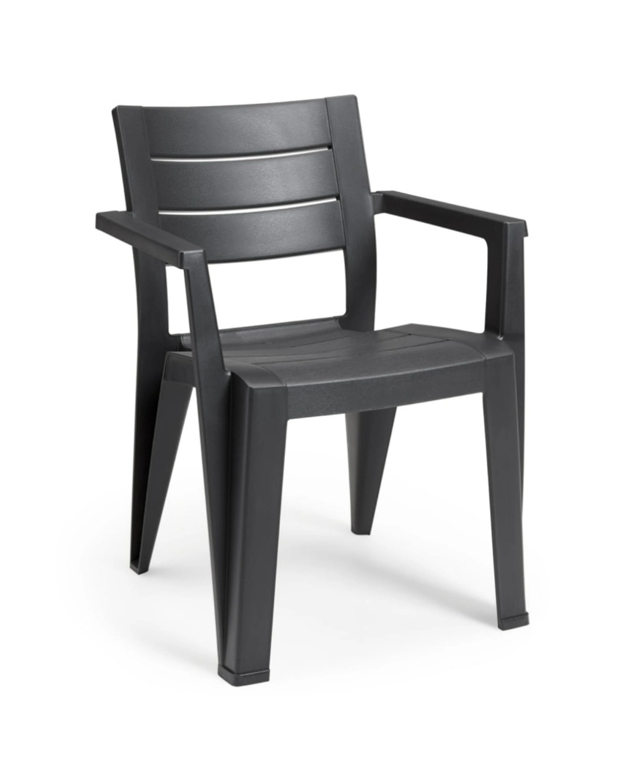 Keter 6pc Julie Dining Chair Outdoor Patio Garden Armchair Graphite ...