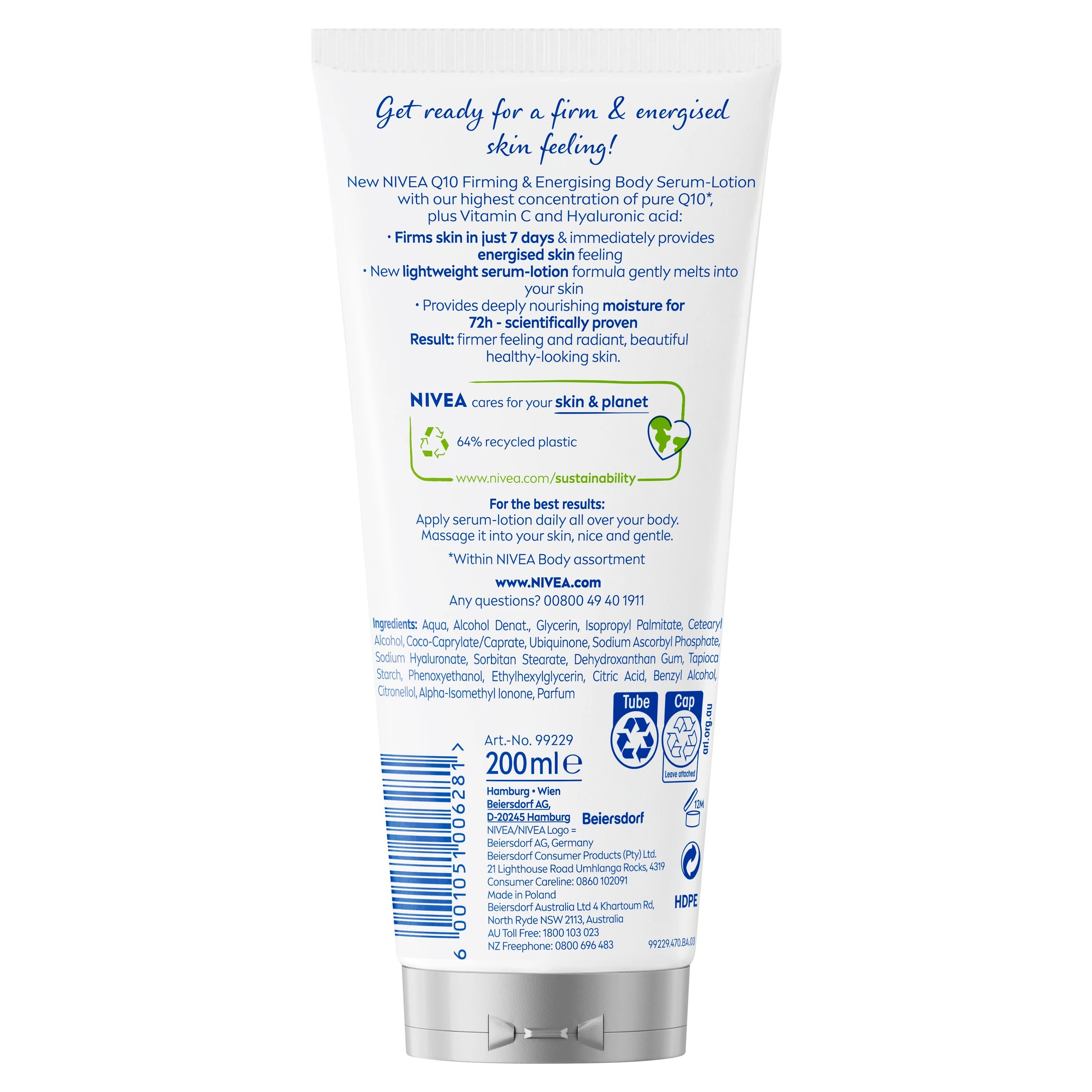2 Nivea Q10 Firming + Energising Body Serum-Lotion 200ml - Hyaluronic Acid and Vitamin C, 2 of 8