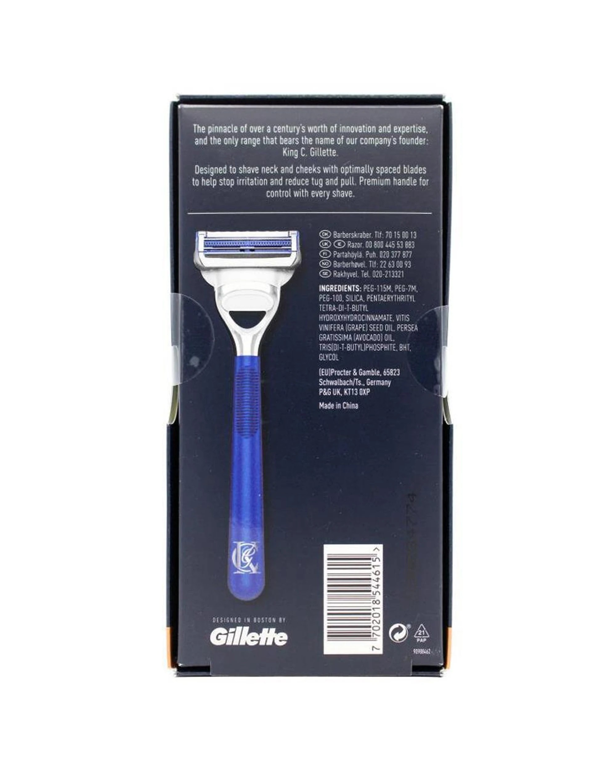 5 King. C. Gillette 12PK Neck Razor For Neck And Cheeks with Refill - Blue, 5 of 5
