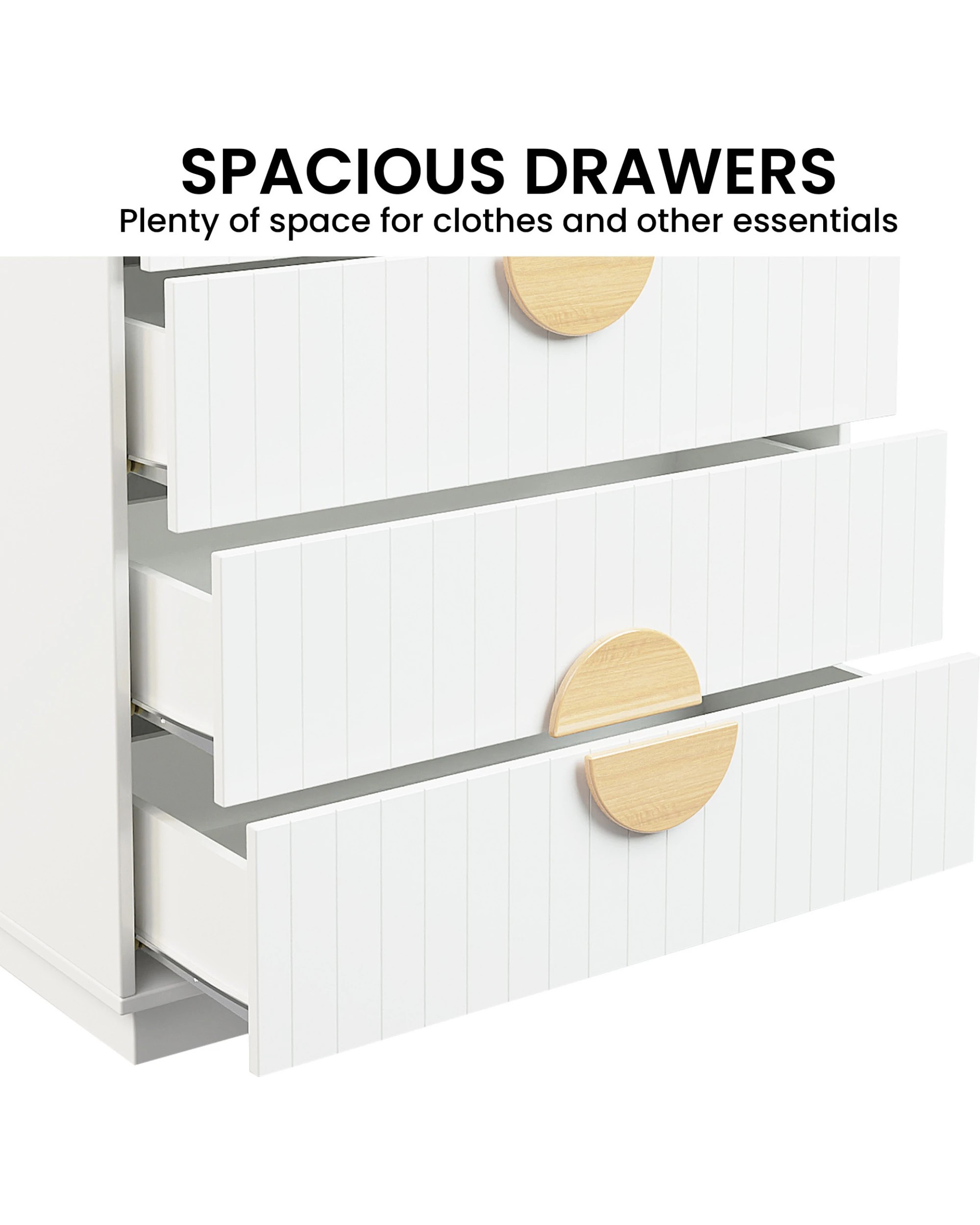 7 Sarantino Rocco Chest of Drawers - White, 7 of 10