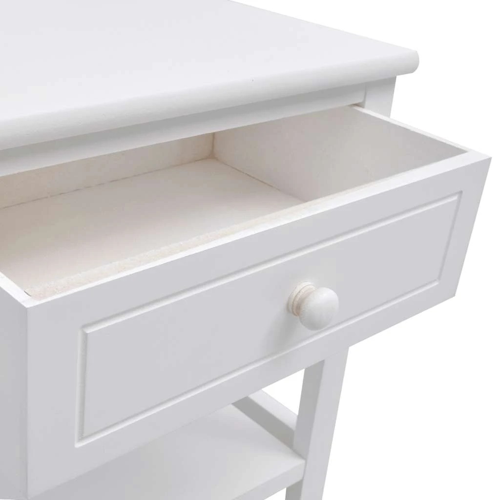 5 vidaXL Bedside cabinet Ample Storage - White, 5 of 7