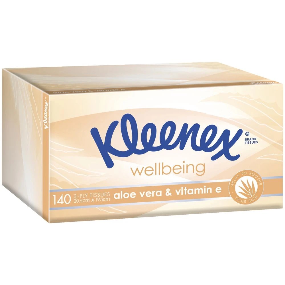 2 Kleenex Facial Tissues Aloe Vera 140 Pack, 2 of 3