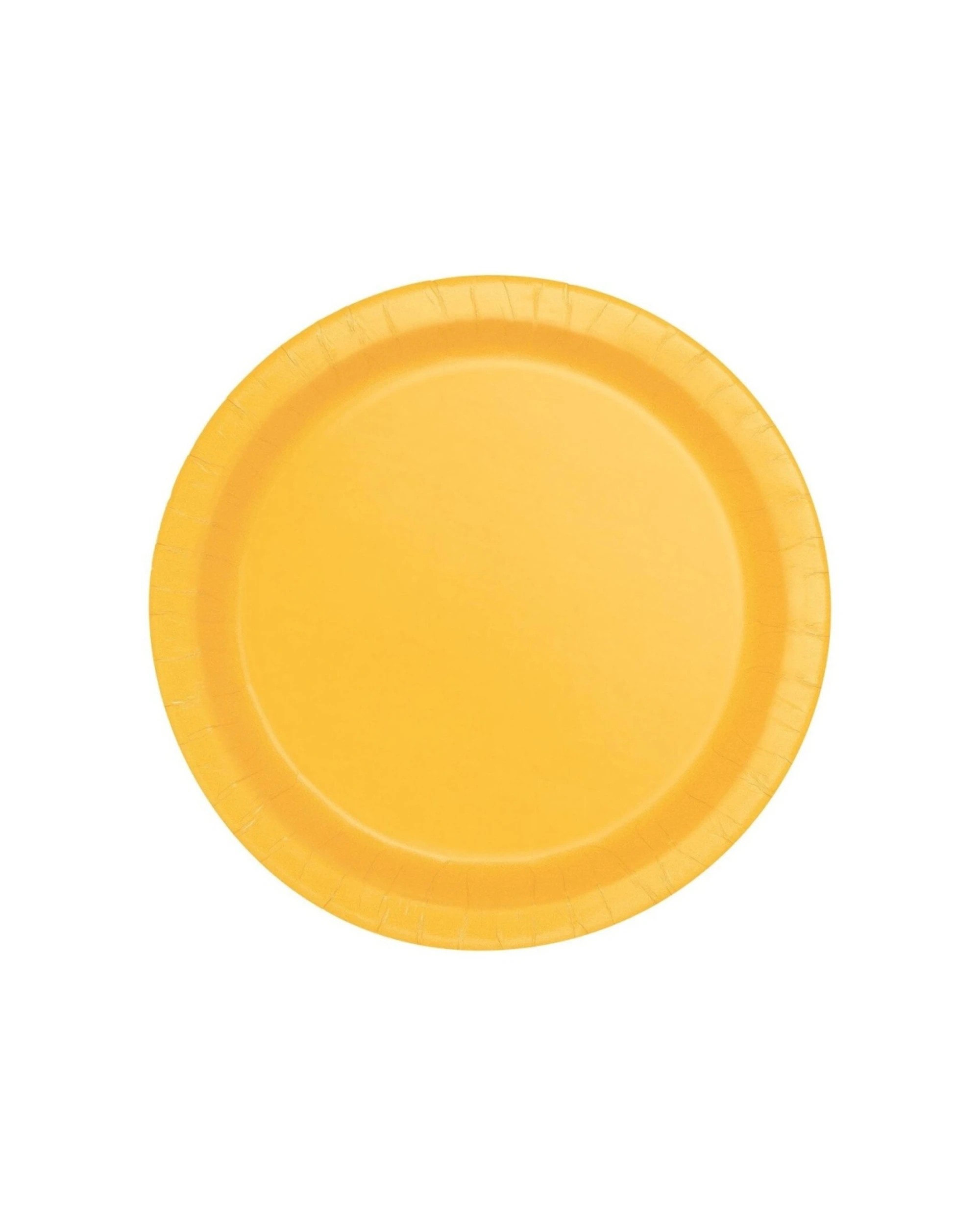 2 Unique Yellow Small Paper Round Plates Pack of 8 - Yellow, 2 of 2