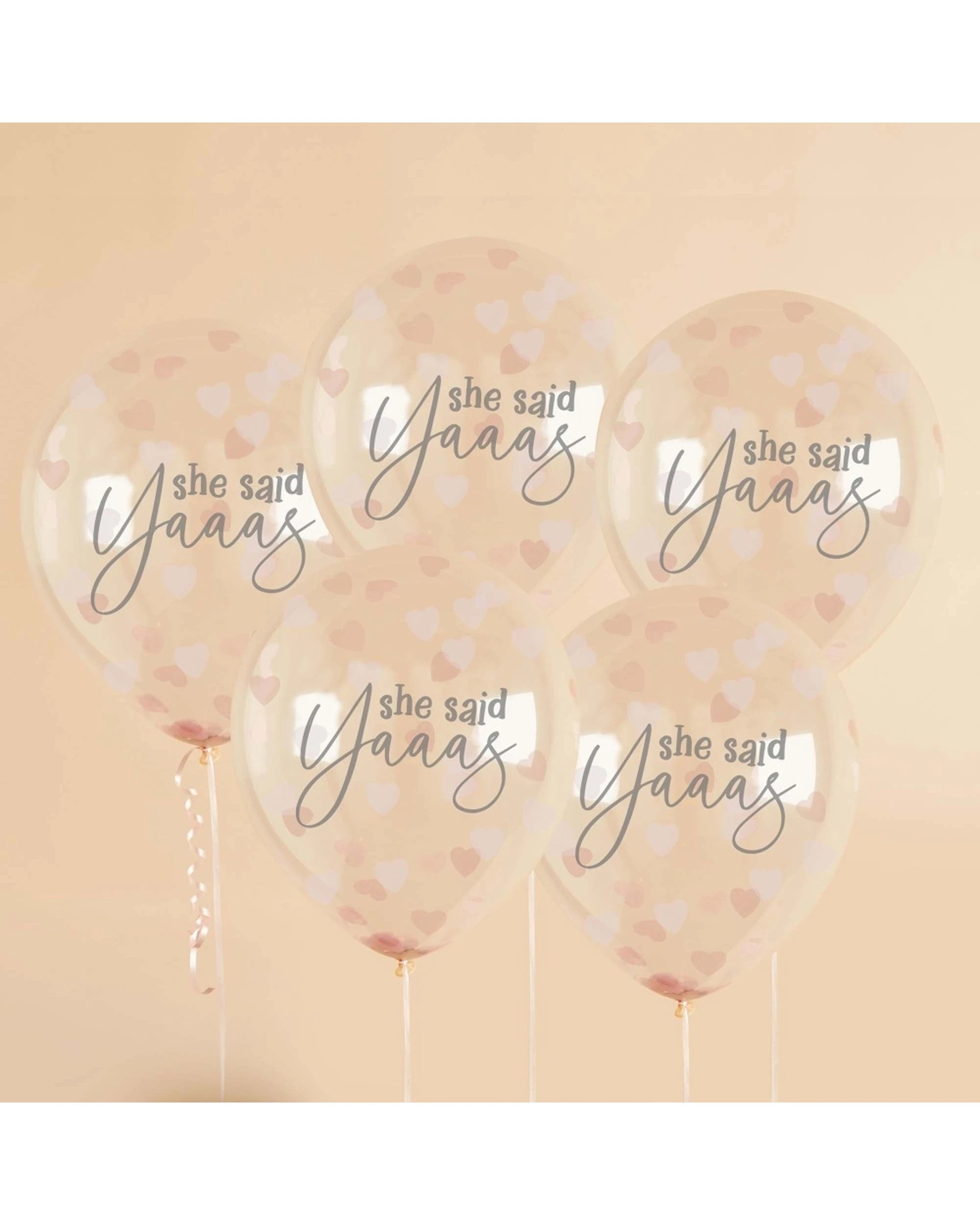 2 Anagram She Said Yaaas Balloon Bundle Bridal Shower Engagement Party Decor Set - Multi, 2 of 2