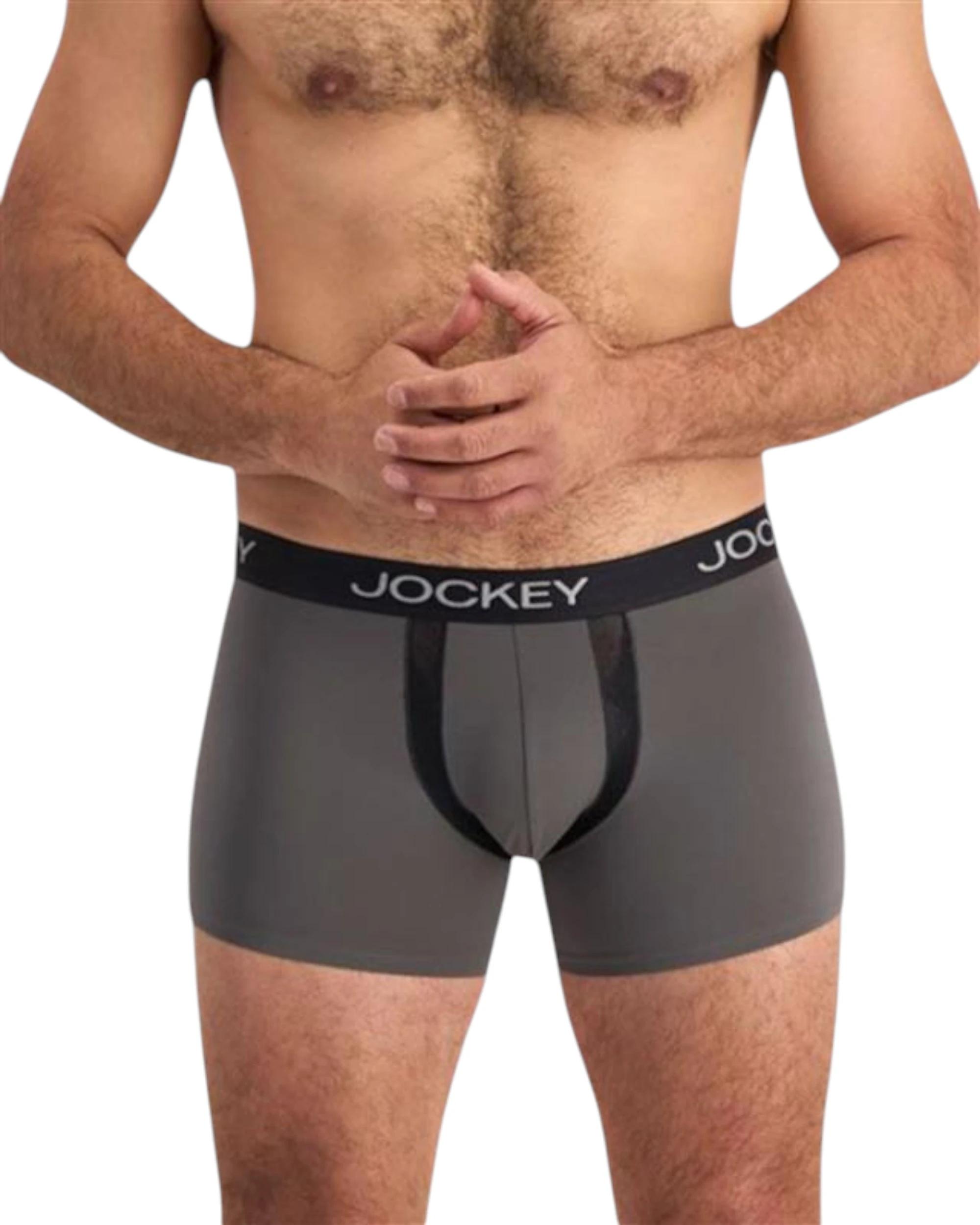 1 Jockey 6 Pack Mens Chafe Proof Pouch /Grey Underwear MULTI, 1 of 7