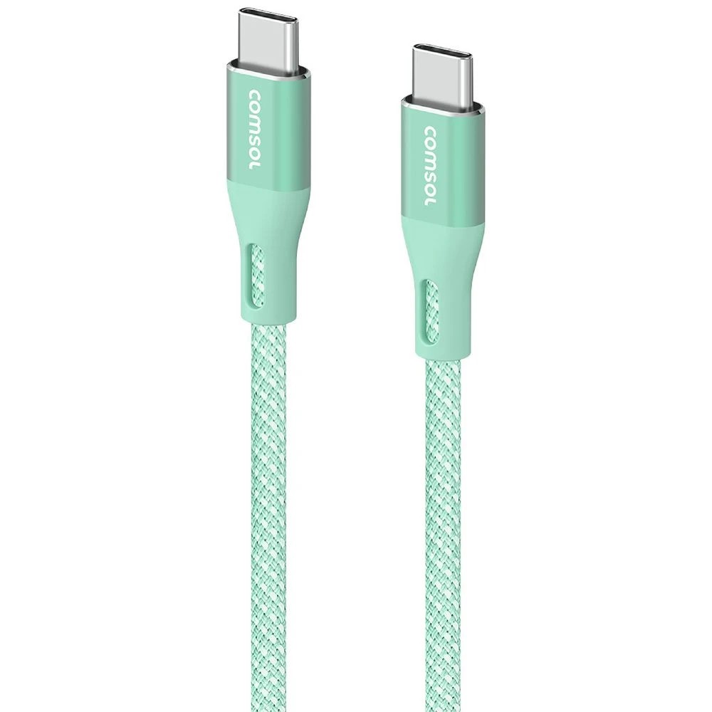 1 Comsol USB-C Cable 1.2m Green, 1 of 4