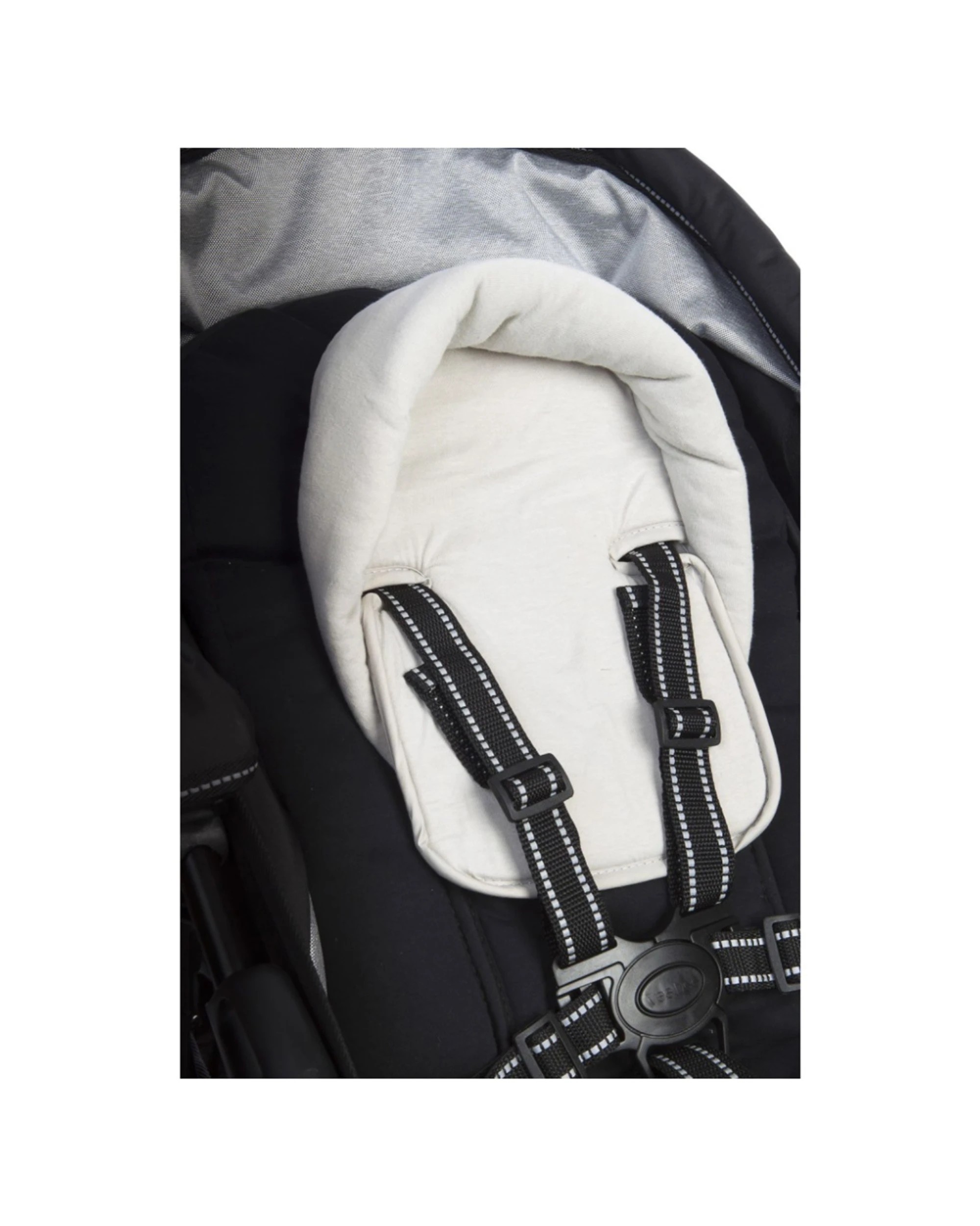 3 VeeBee Allsorts Universal Pram Stroller Seat Liner With Head Hugger - Red, 3 of 4