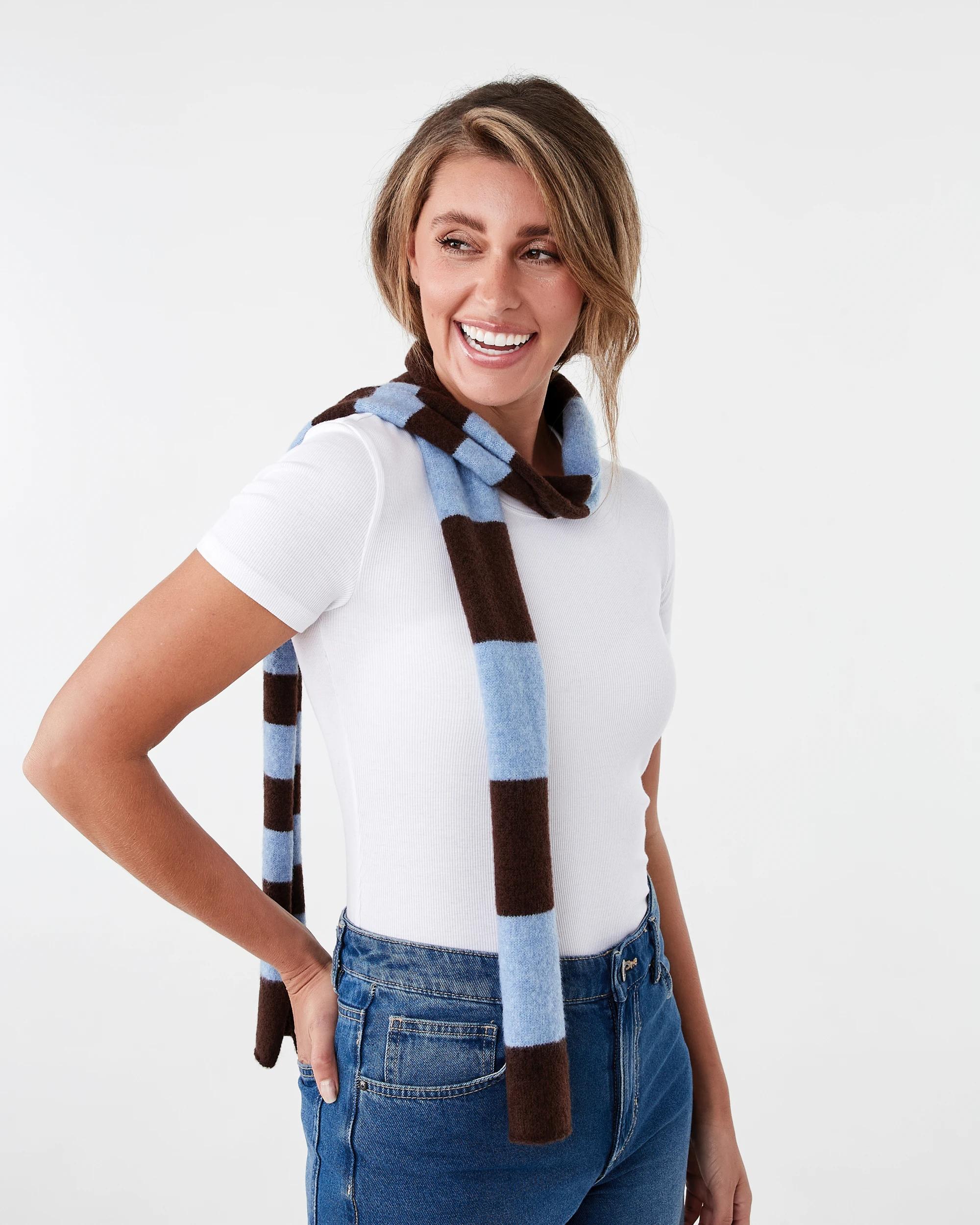 3 Skinny Scarf Multi Strp, 3 of 3