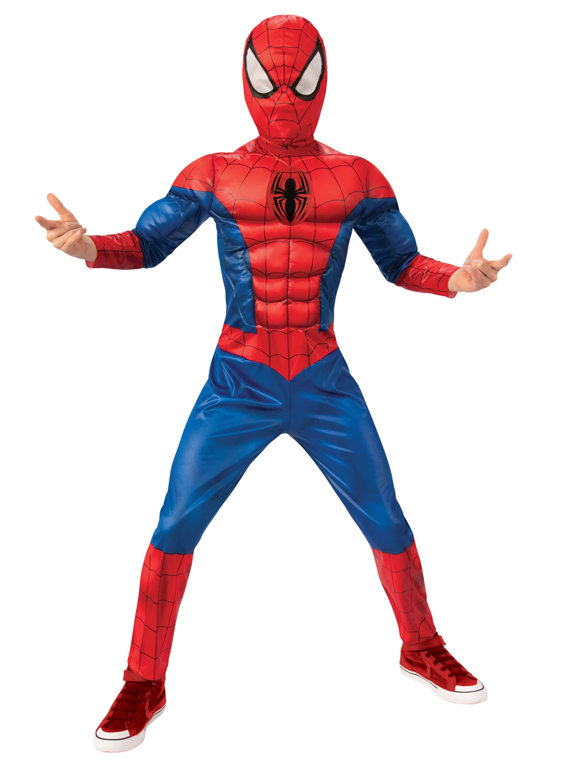 1 Disney Marvel Spider - Man Deluxe Kids Costume - Red, 1 of 4