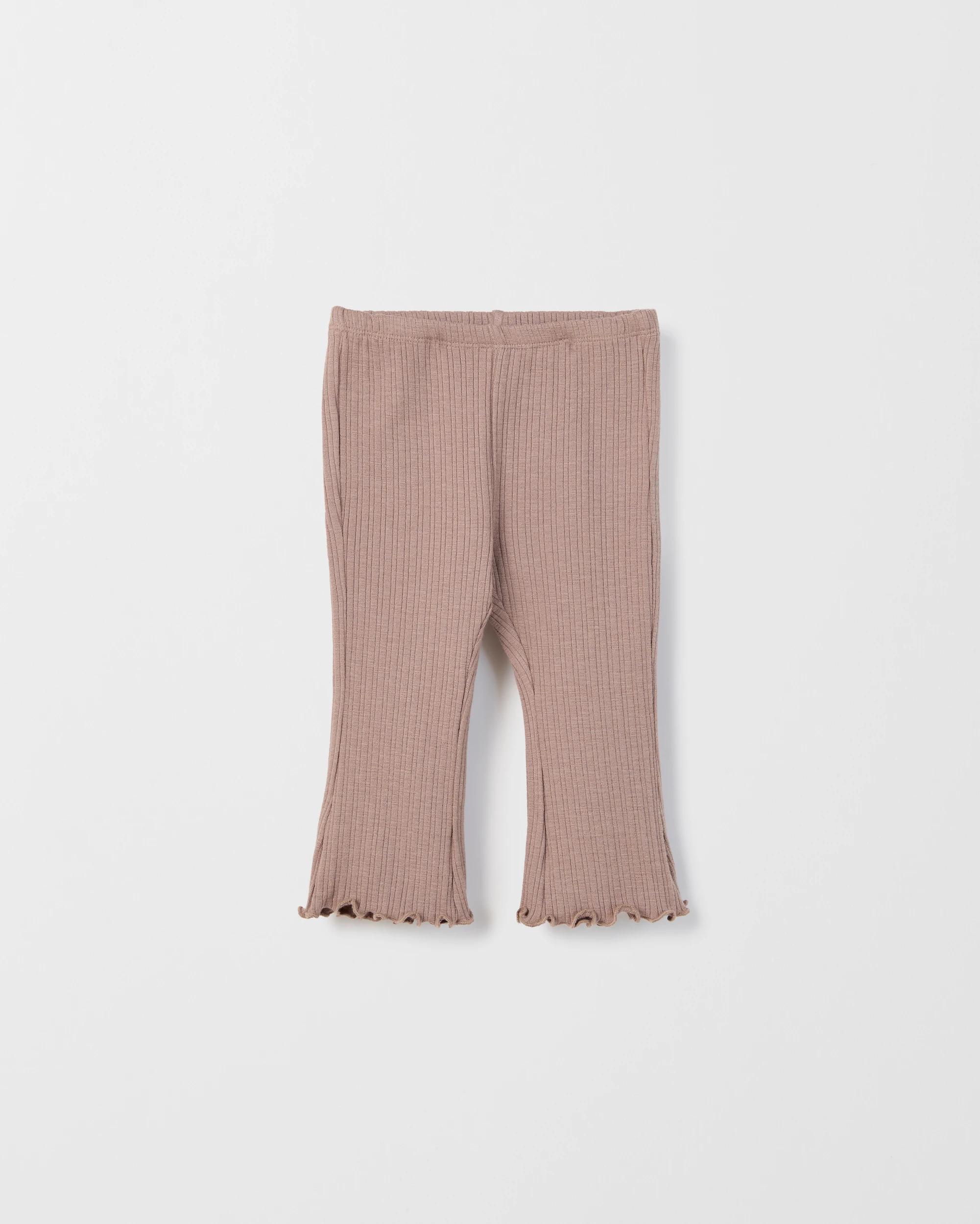 1 Target Baby Flare Leg Ribbed Leggings TAUPE, 1 of 2