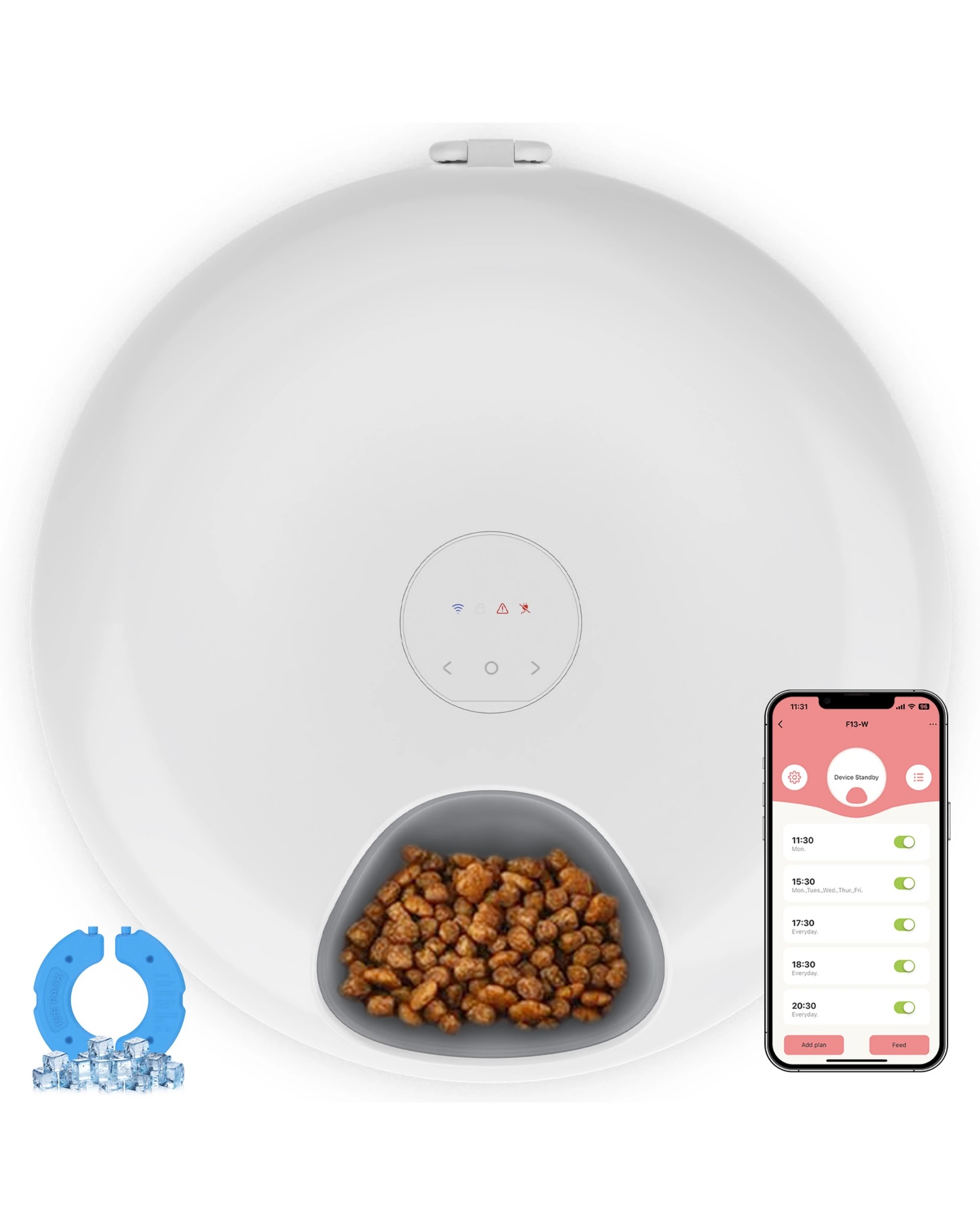 1 Advwin 6 Meal Automatic Pet Feeder, 1 of 7