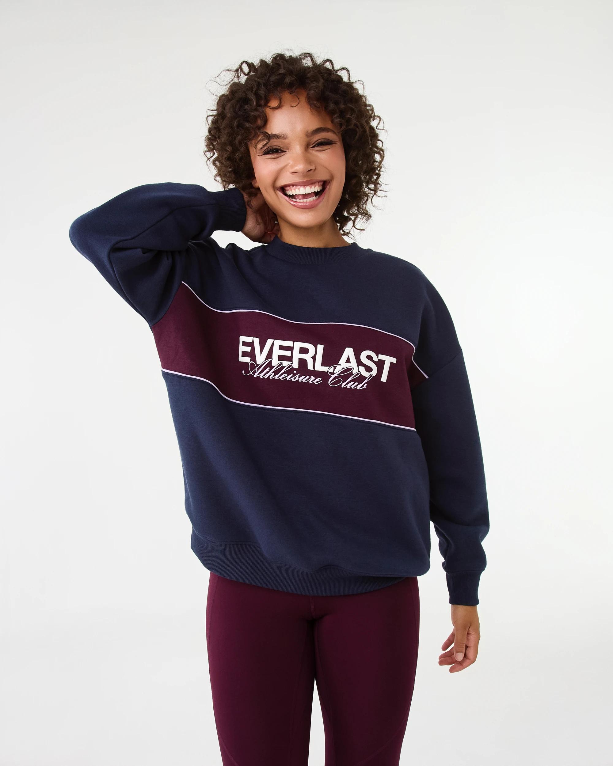 7 Everlast Womens Colourblock Sweatshirt Mood Indgo, 7 of 10