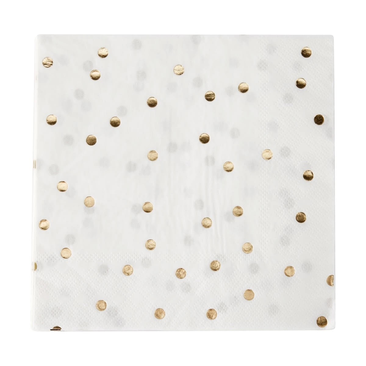 1 20 Pack Gold Print Polka Dot Napkins, 1 of 5