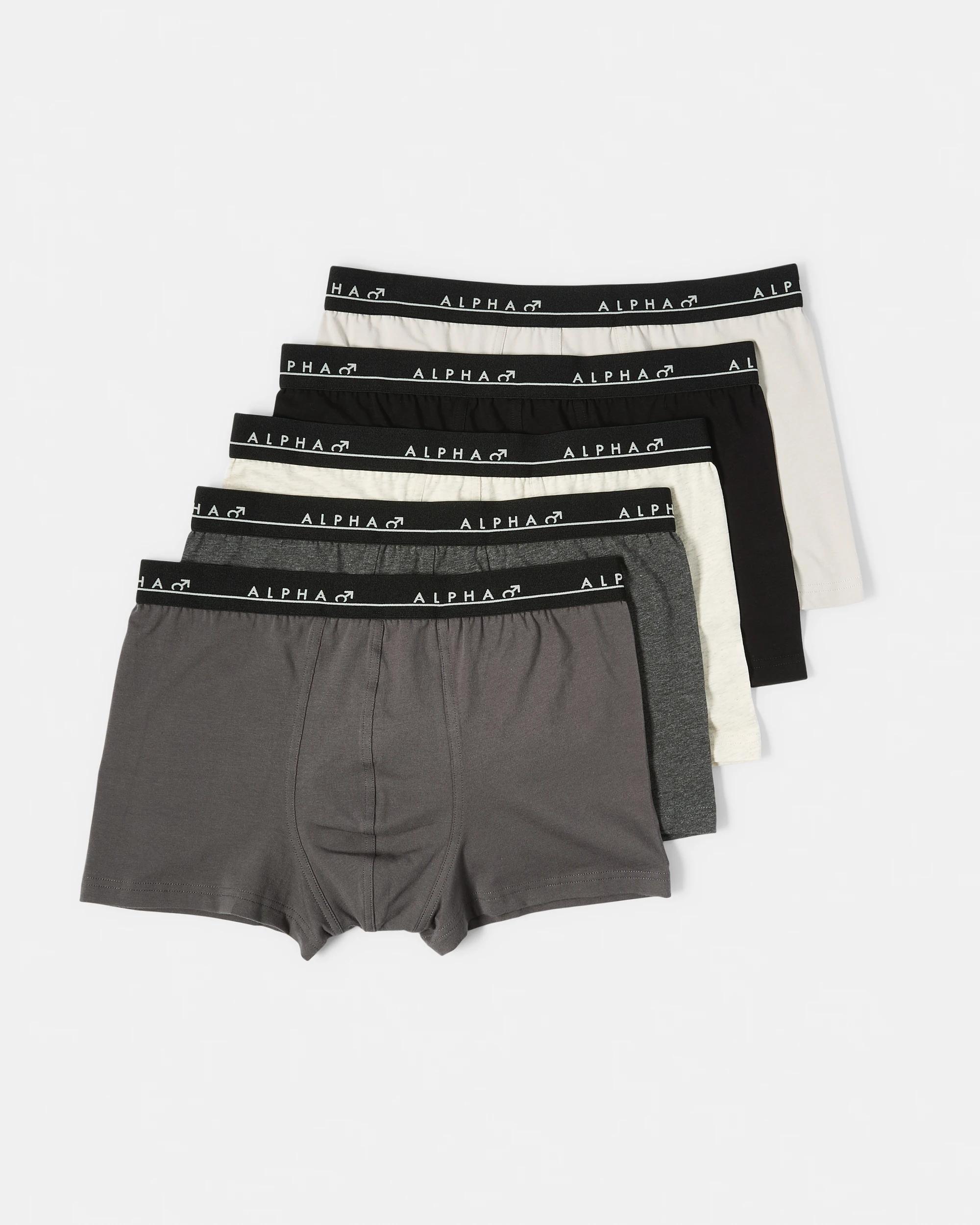 1 5 Pack Plain Trunks Multi Blk, 1 of 10
