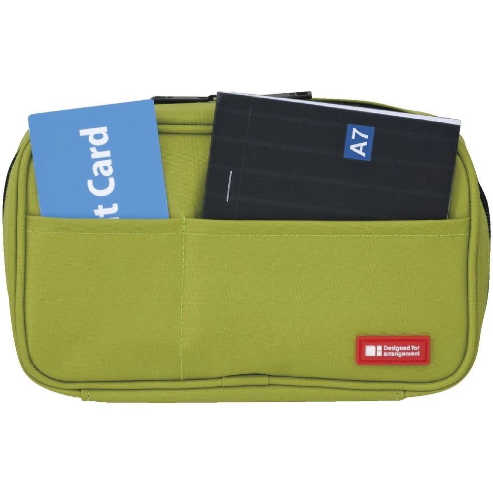 2 Lihit Lab Single Zip Multi Compartment Pencil Case Lime, 2 of 4