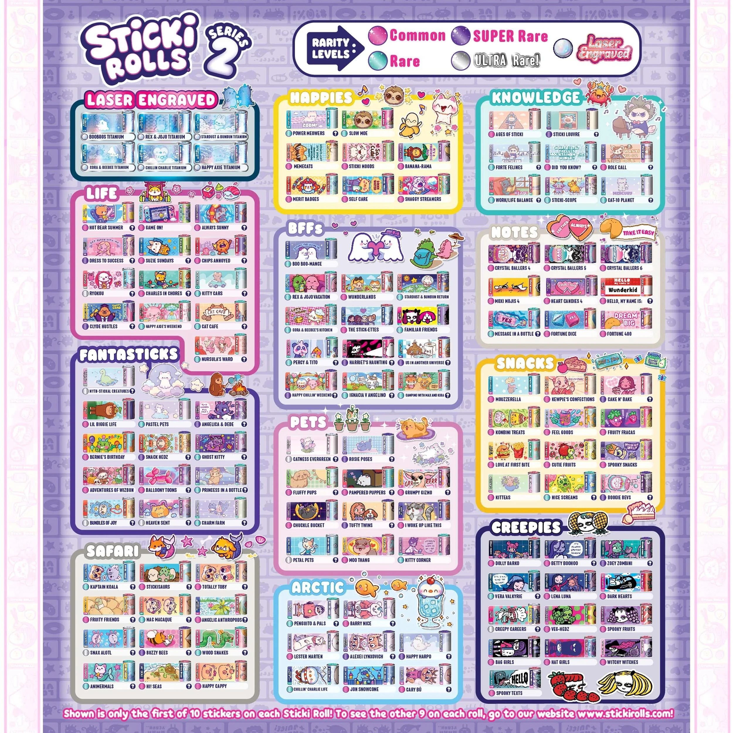 9 Sticki Rolls Sticki Rolluxe Studio Set - Assorted - Multi, 9 of 9