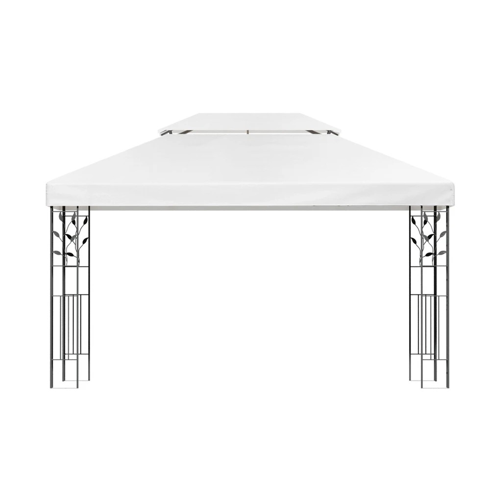 3 Instahut Gazebo 4x3m Marquee Outdoor Wedding Party Event Tent Home Iron Art Shade - White, 3 of 6