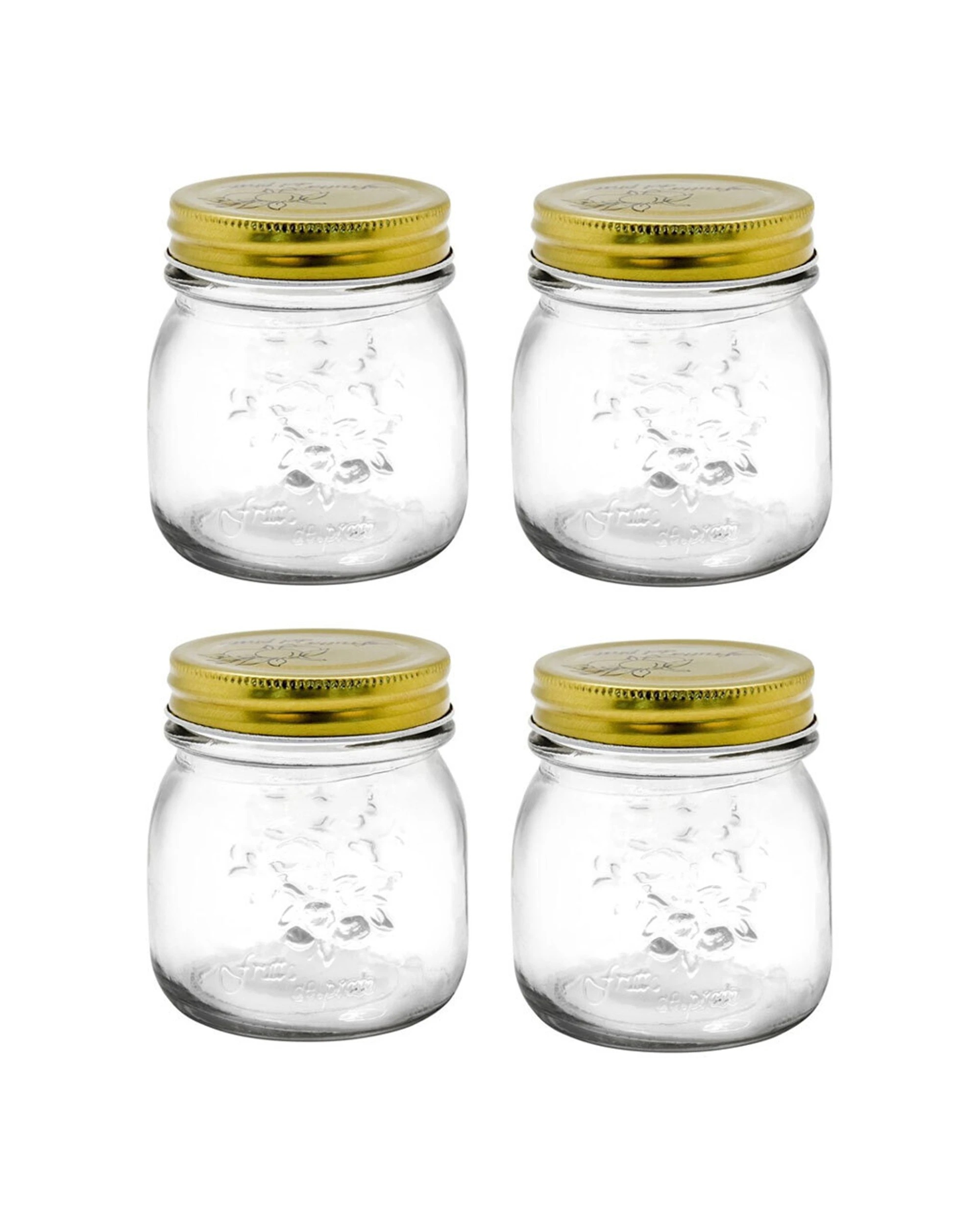1 Lemon & Lime 4pk Roma Glass Conserve Jar 300ml Air Tight Twist Lid - Clear, 1 of 2