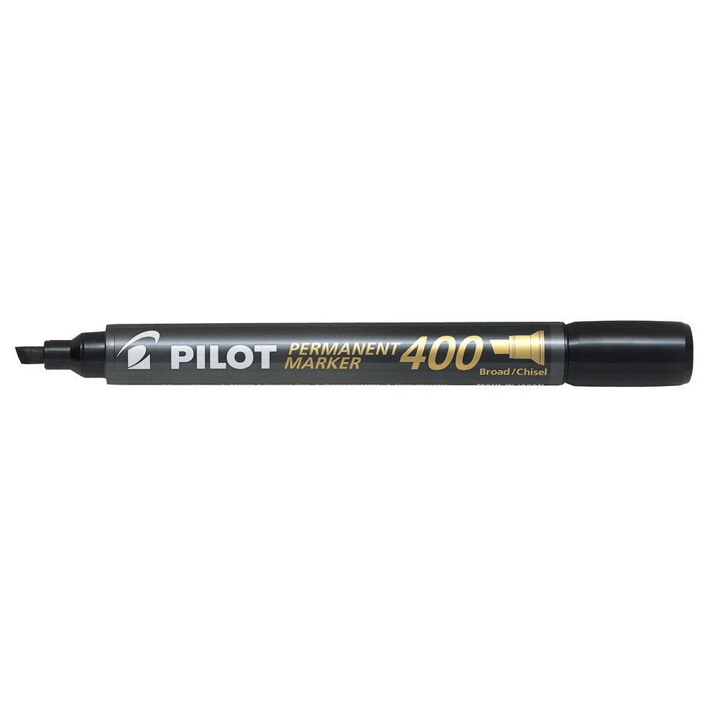 3 PILOT SCA400 Permanent Marker Chisel 1.5-4mm Black 4 Pack, 3 of 6