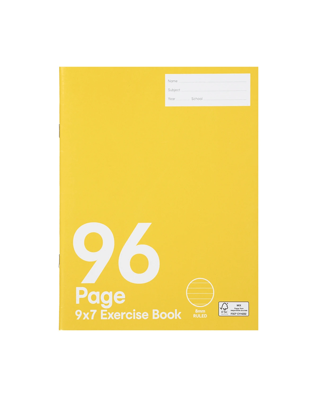 9in. x 7in. Exercise Book - 96 P