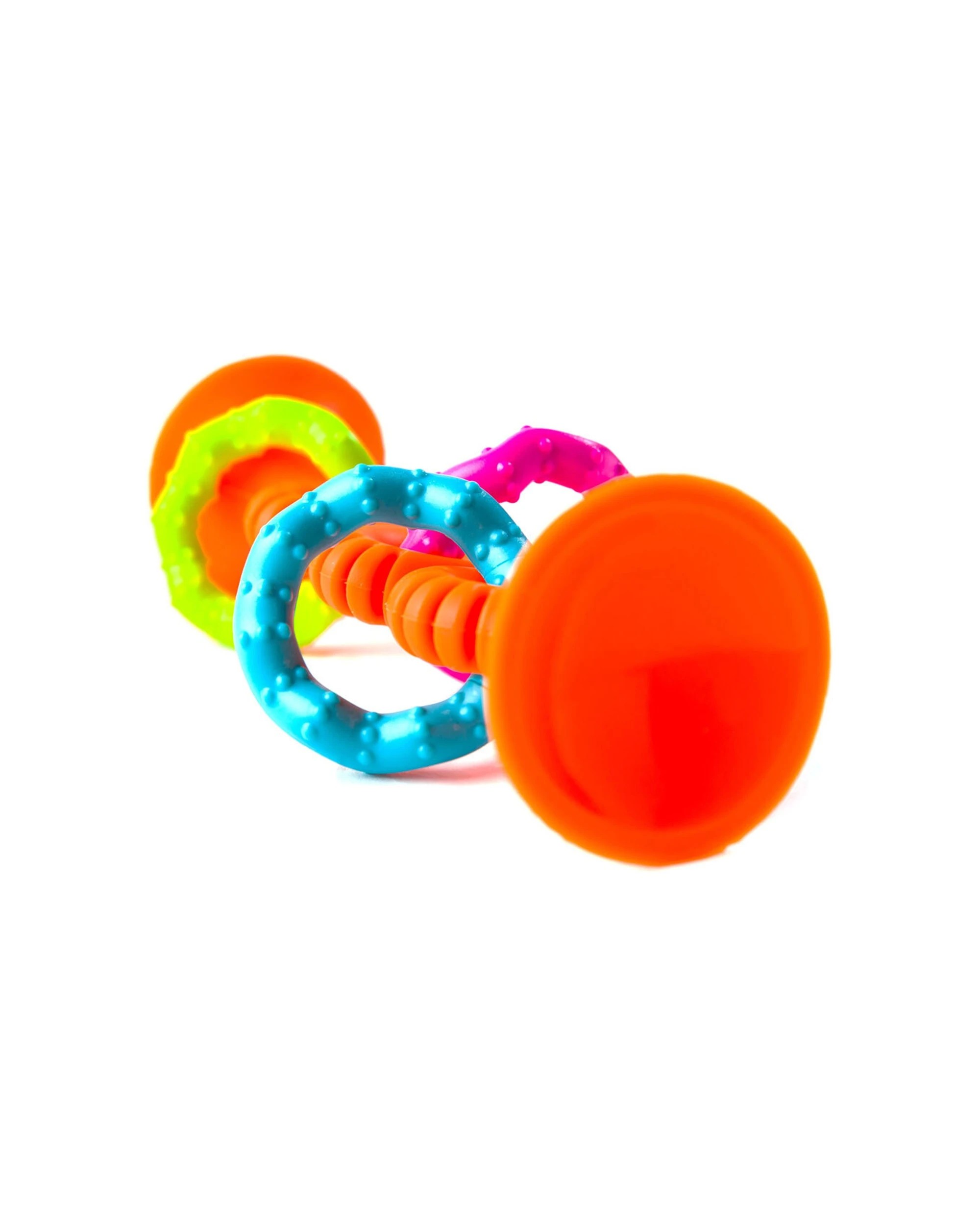 2 Fat Brain Toy Co PipSquigz Loops Sensory Toy Silicone Suction Cups - Orange, 2 of 8