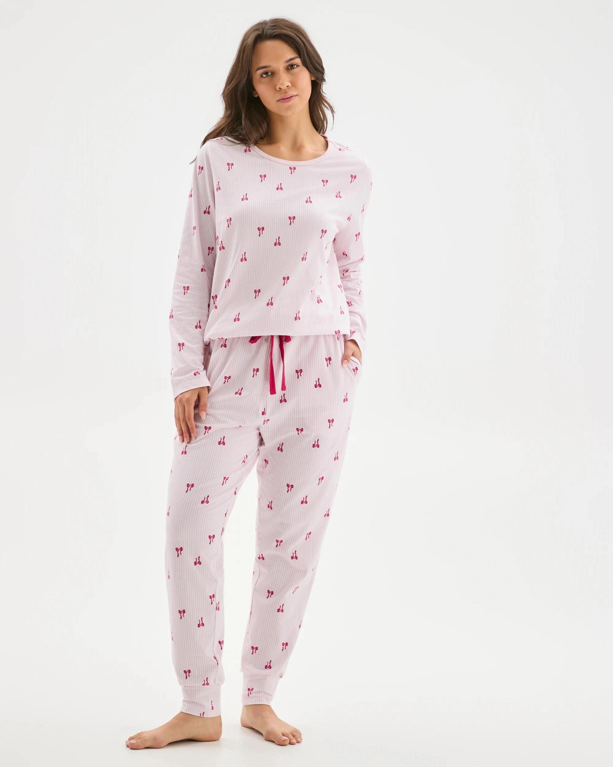 1 Target Woman Australian Cotton Printed Sleep Joggers BOW, 1 of 6