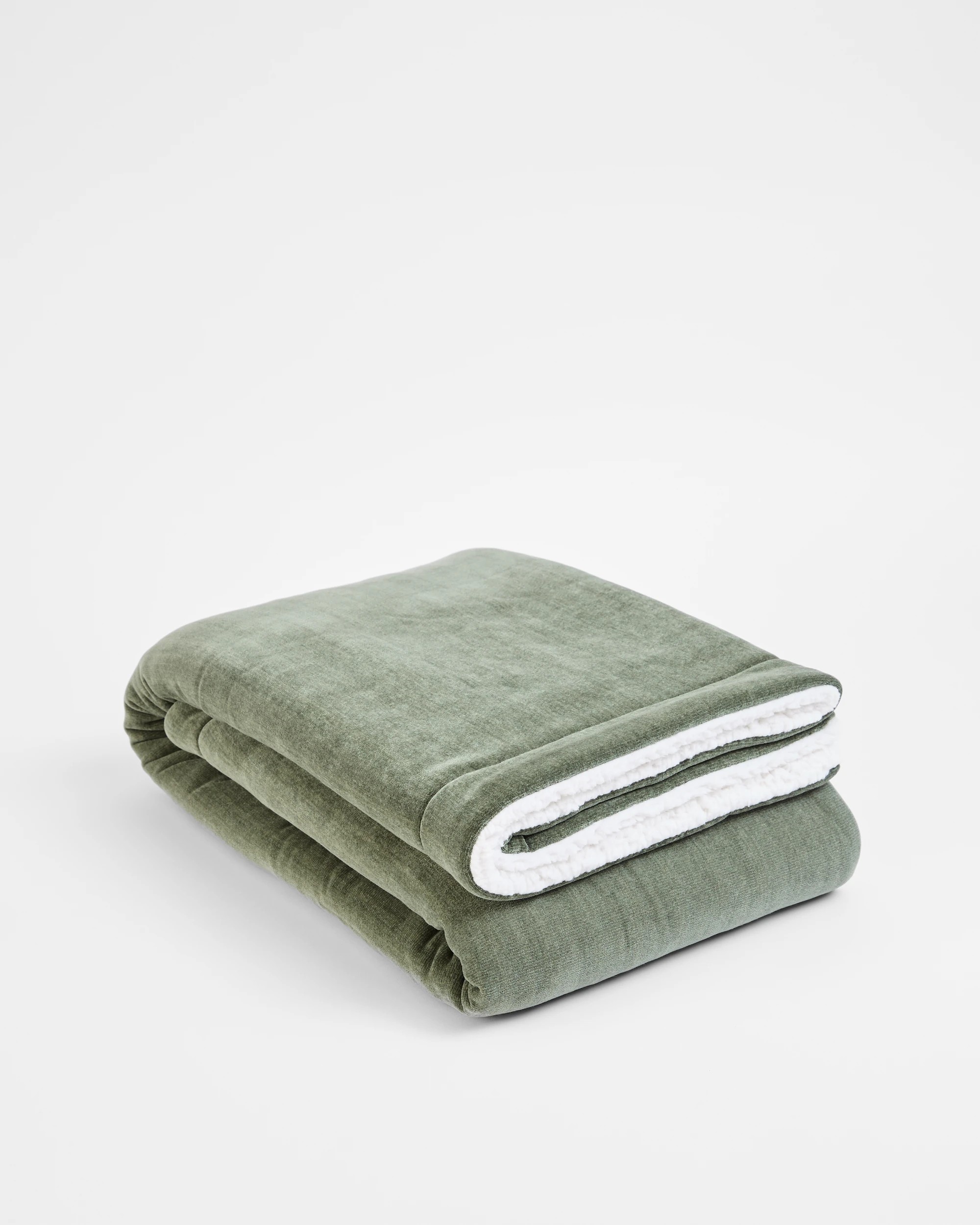 1 Target Chenille Sherpa Throw - Queen Bed - Green, 1 of 3