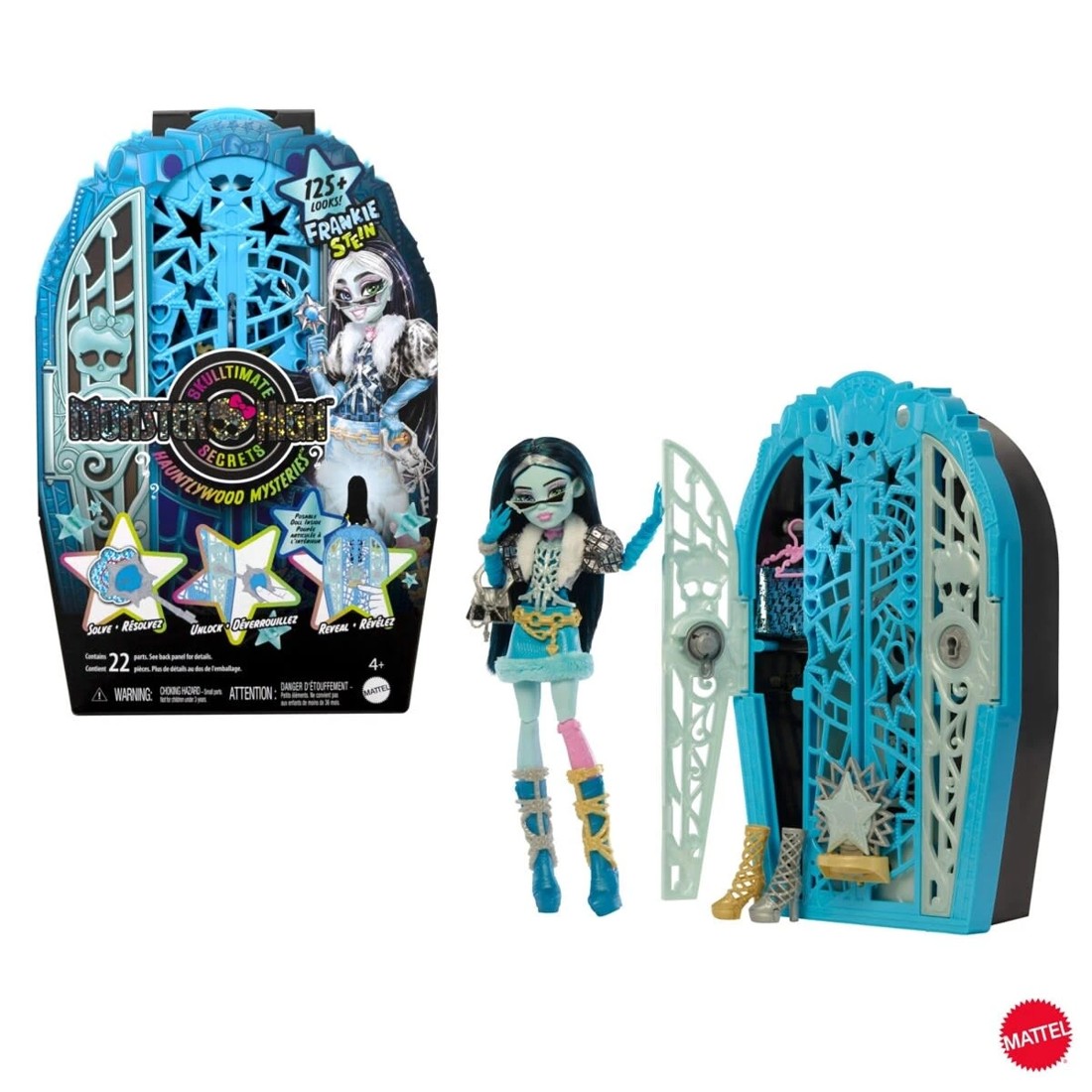 1 22 Piece Monster High Skulltimate Secrets Hauntlywood Mysteries Frankie Stein Doll, 1 of 7