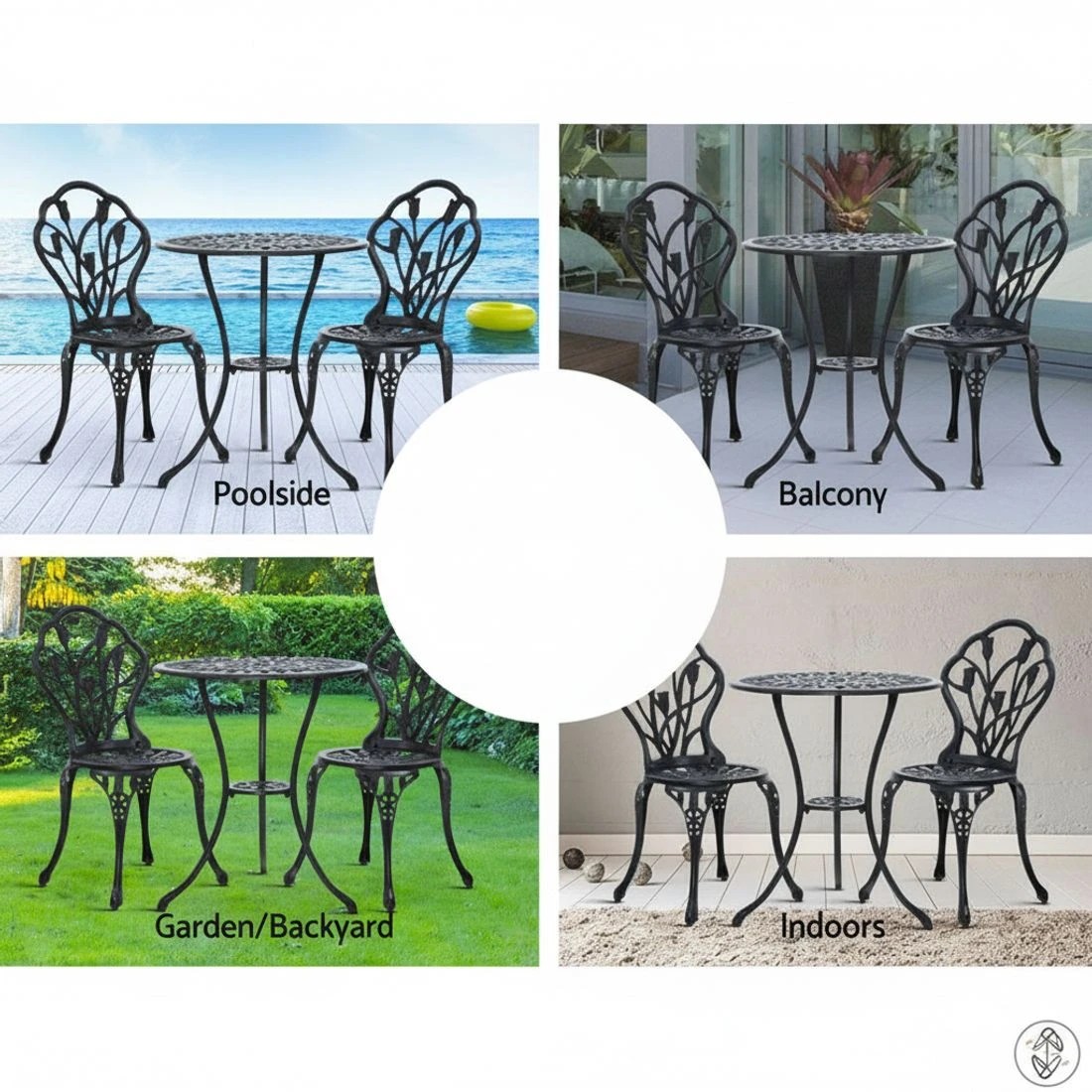 6 Gardeon 3PC Outdoor Setting - Black, 6 of 6