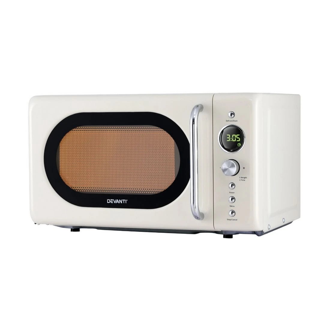 1 Devanti 20L Microwave Oven 700W Cream - White, 1 of 7