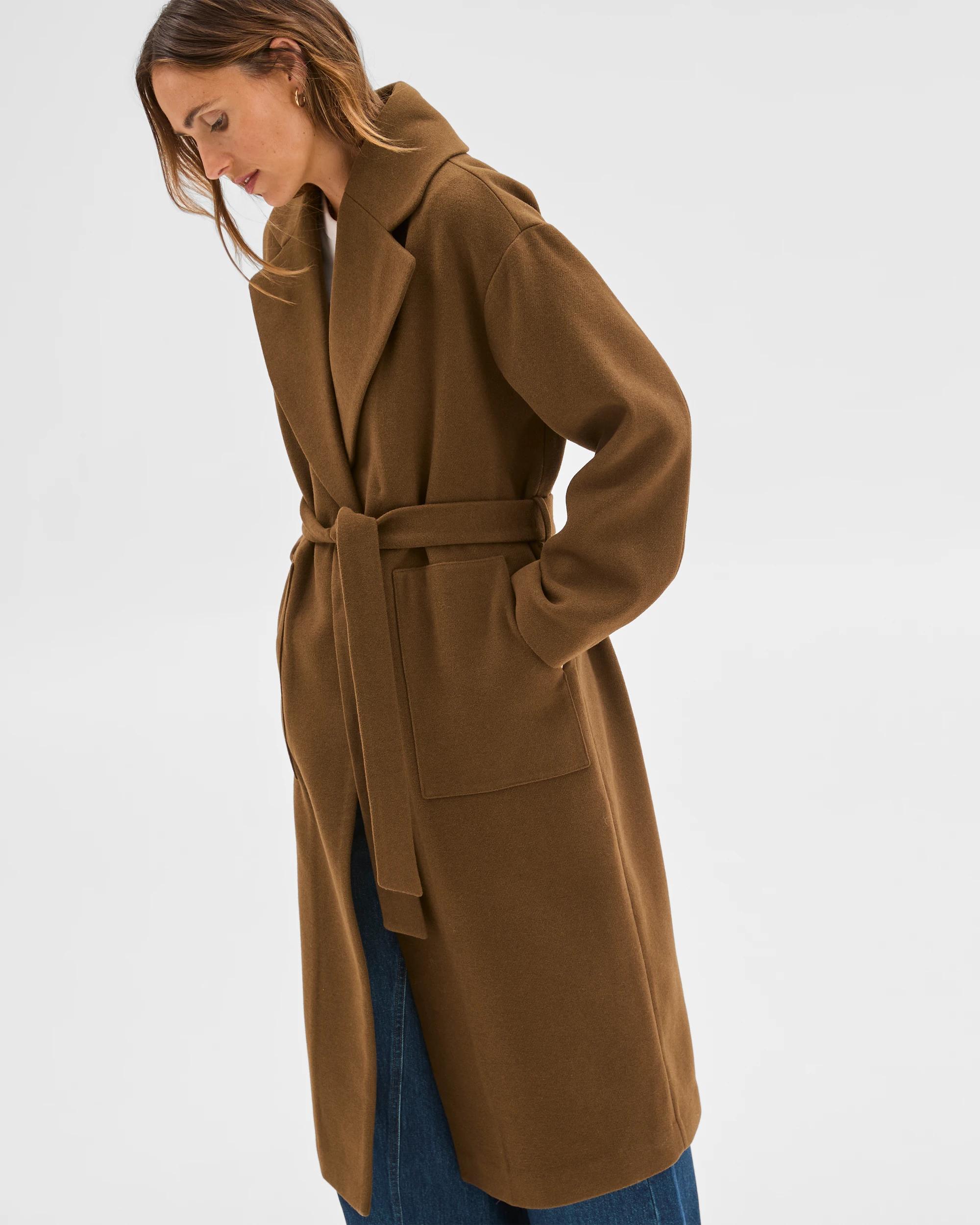 3 Target Woman Soft Wrap Coat FALL LEAF, 3 of 7