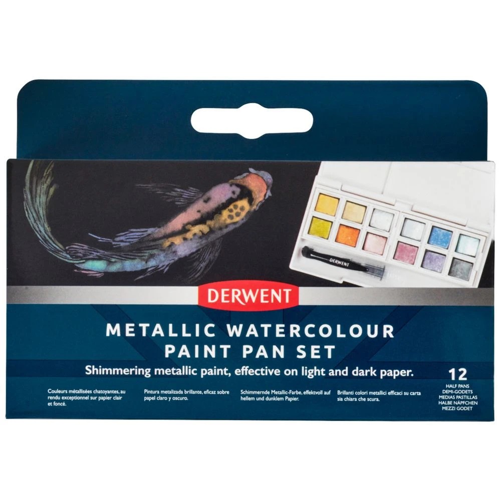 1 Derwent Metallic Paint Pan 12 Pack, 1 of 5