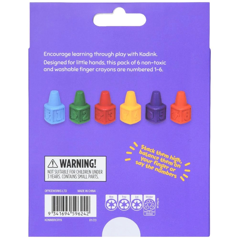 2 Kadink Number Finger Crayons 6 Pack, 2 of 4