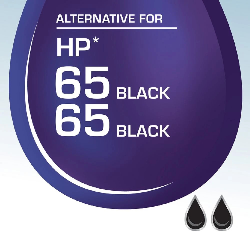 2 Calidad HP 65 Ink Cartridges Black Twin Pack, 2 of 7