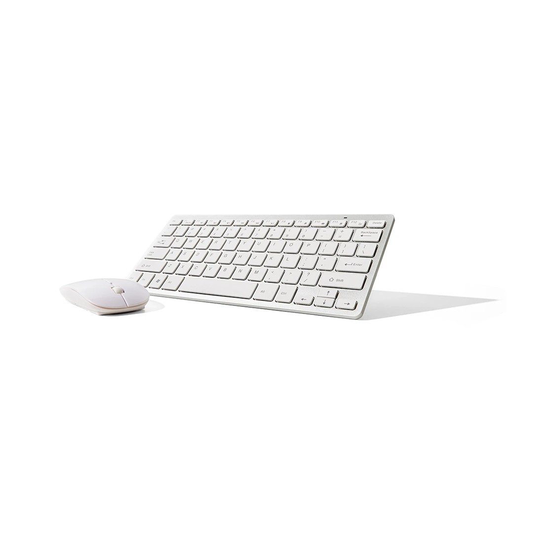 2 Wireless Keyboard and Mouse Combo - White and Silver, 2 of 8