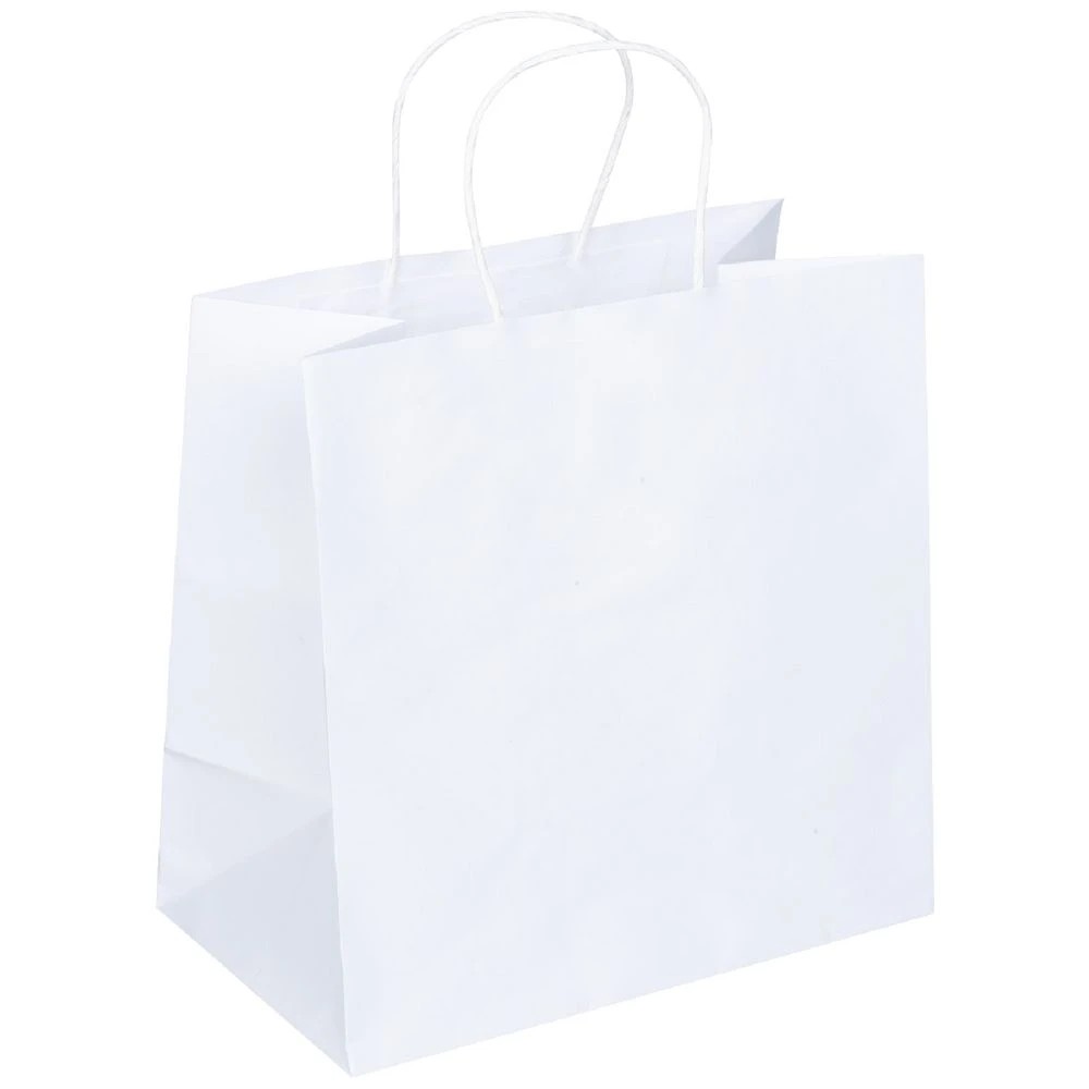 1 J.Burrows Deliver Me Kraft Bag White 25 Pack, 1 of 2
