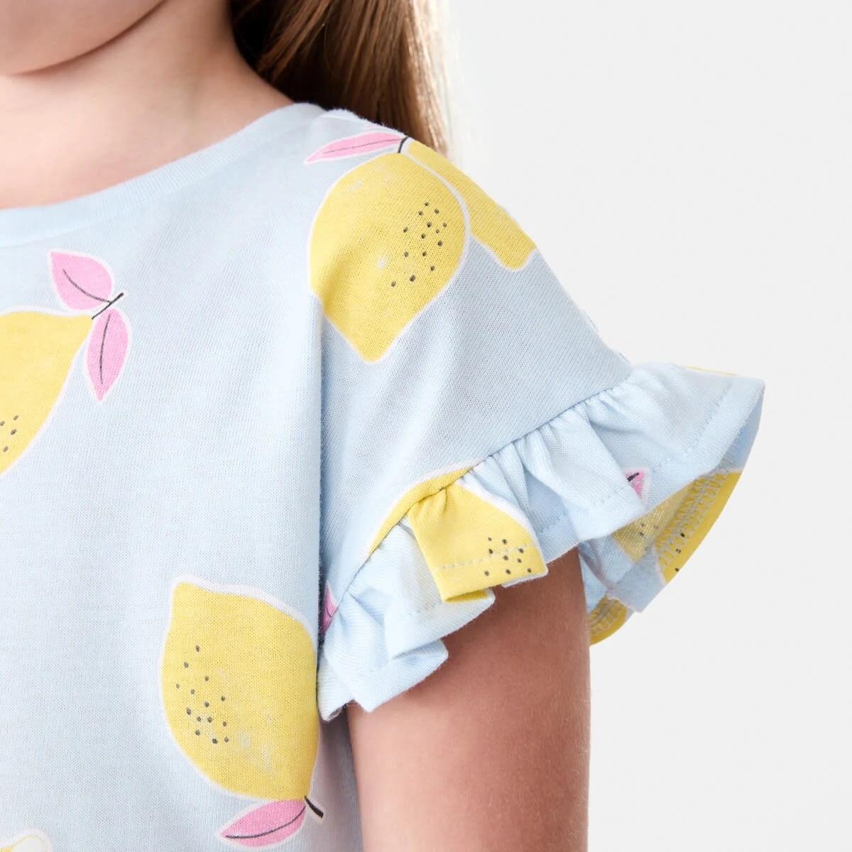 4 Jersey Dress LEMON FLOATS ICE MIST, 4 of 7