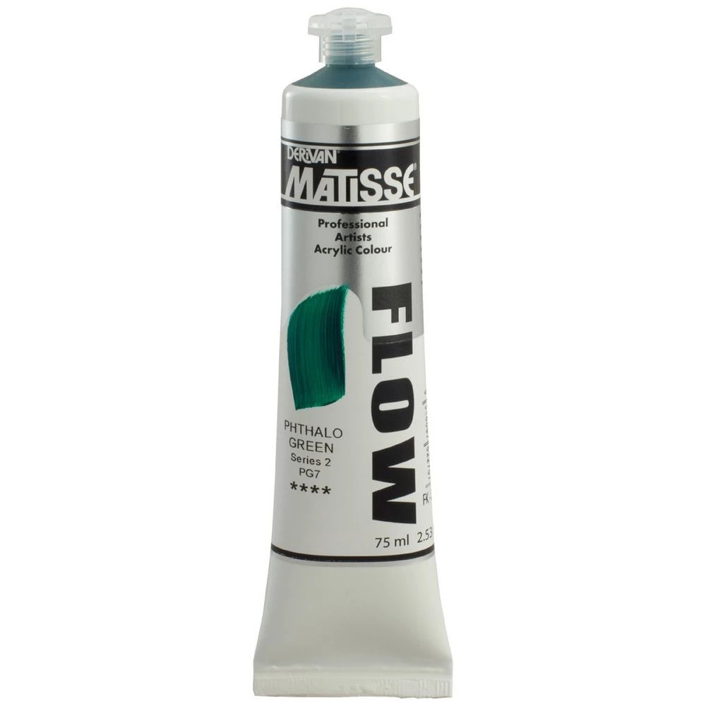 1 Derivan Matisse Flow Paint 75mL Phthalo Green S2, 1 of 2