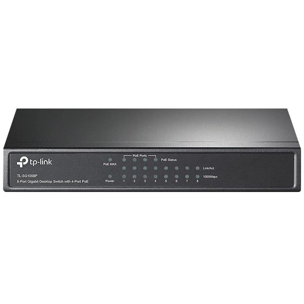 1 TP-Link PoE Gigabit Ethernet Switch 8 Port TL-SG1008P, 1 of 3