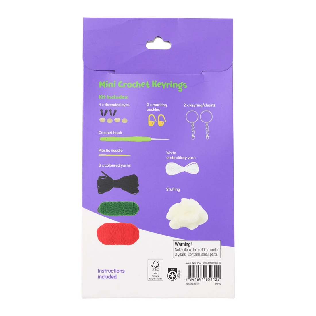 2 Kadink Crochet Key Rings Kit Cherry and Strawberry 2 Pack, 2 of 10