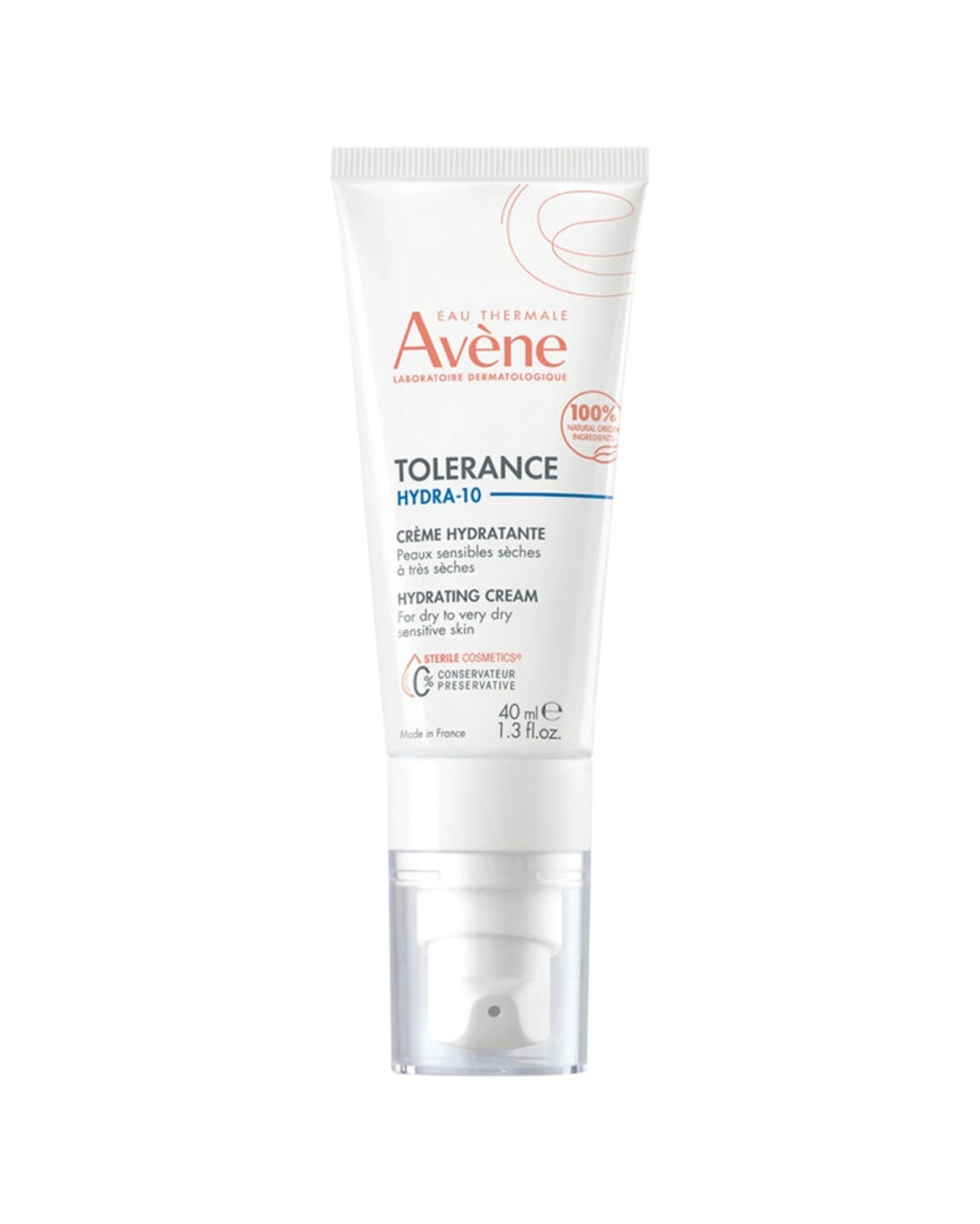 1 Avene Tolerance Hydra-10 Hydrating Cream Sensitive Skin Daily Moisturiser 40ml - White, 1 of 2
