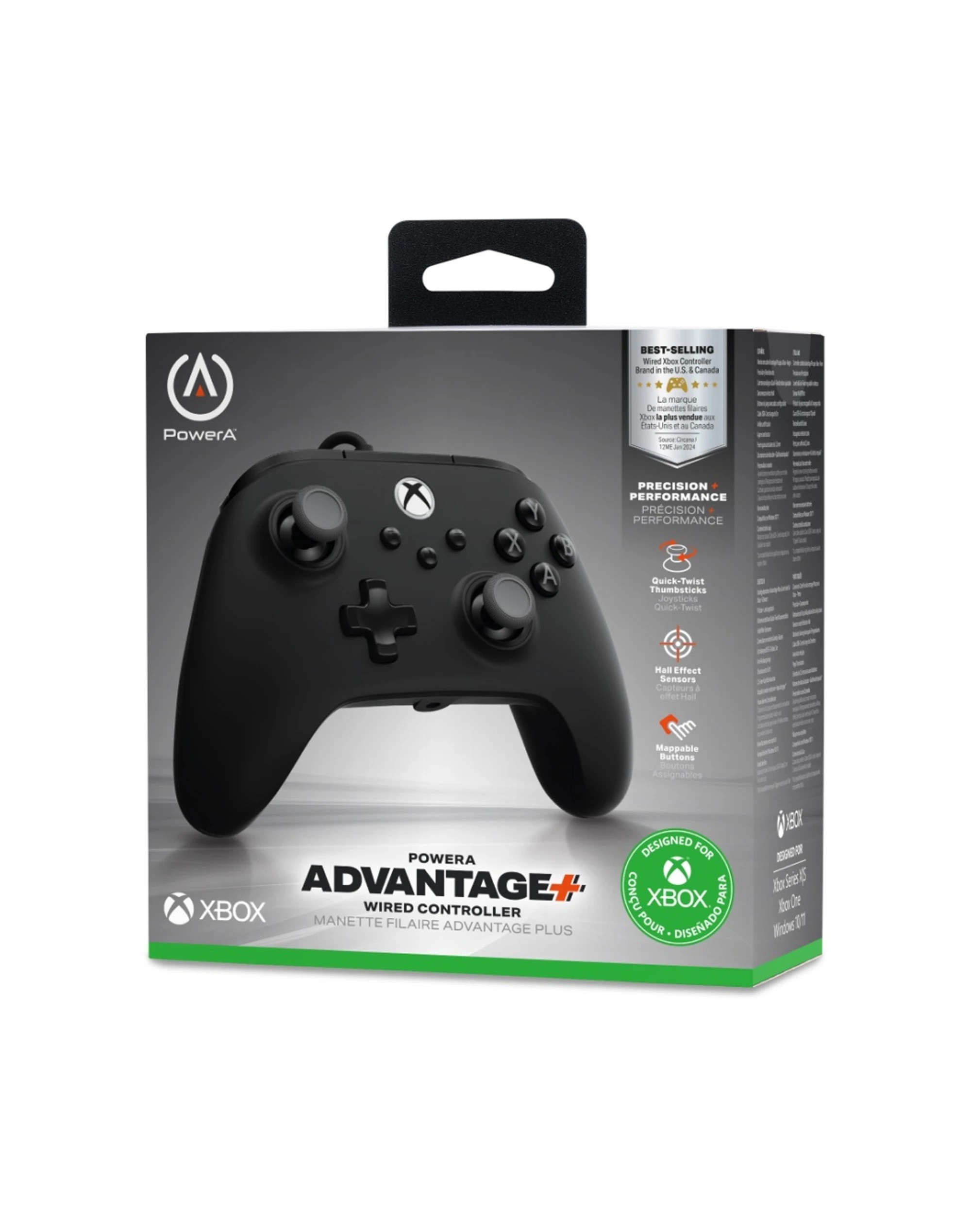 4 PowerA Xbox Advantage Wired Plus Gaming Controller 3.5mm Jack - Black, 4 of 7
