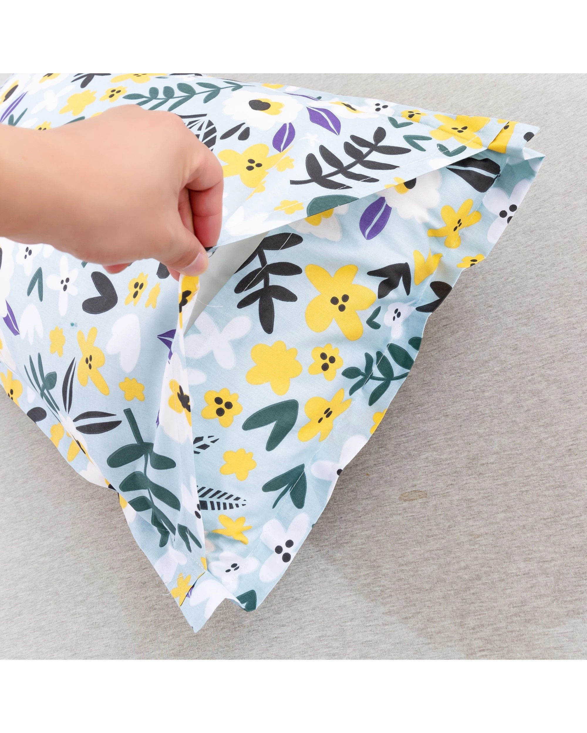 3 Dreamaker Alice Green 100% Cotton Quilt Cover Set - King Single Bed - Green, 3 of 6